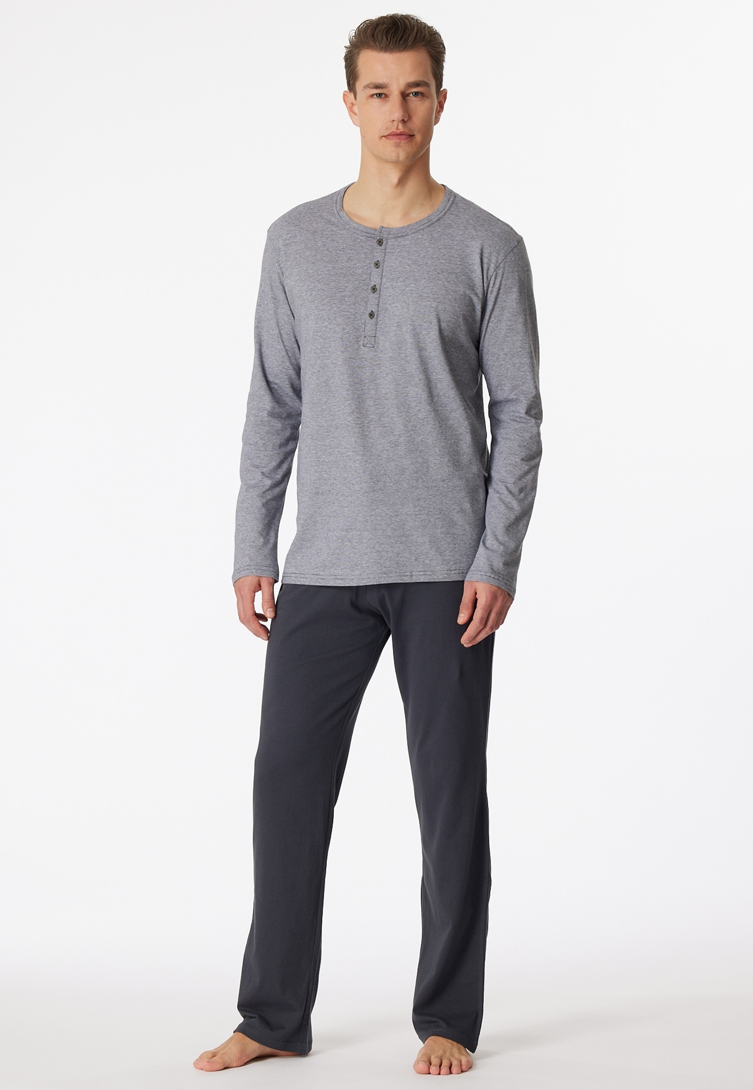 Schiesser Pyjama »selected! premium inspiration« 2 tlg. mit praktischer Knopfleiste