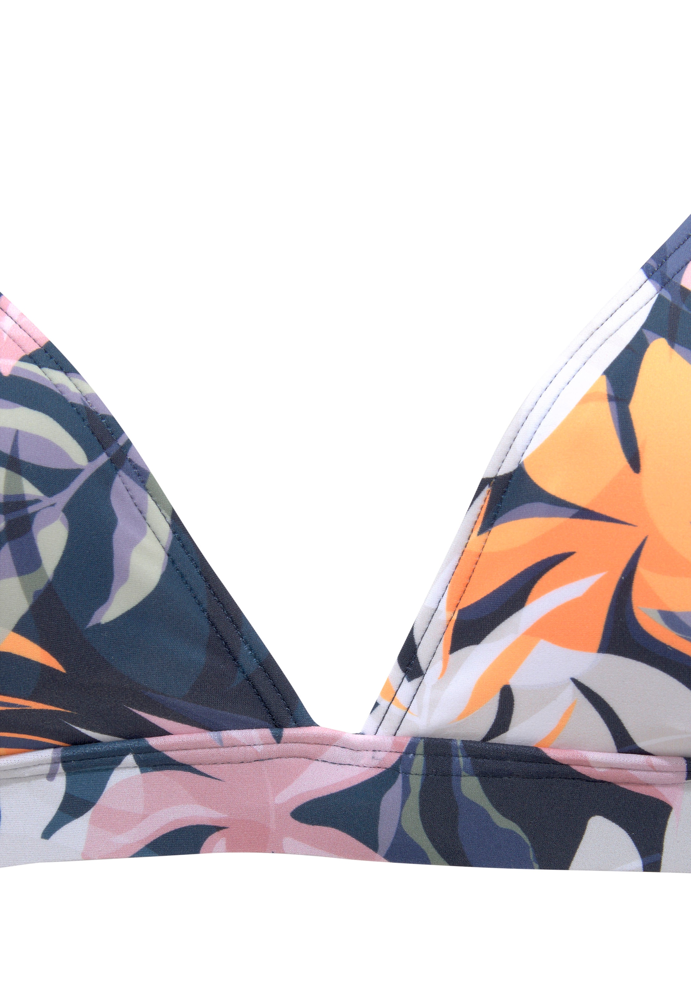 LASCANA ACTIVE Triangel-Bikini-Top »Wave« mit bunten Blättern bedruckt