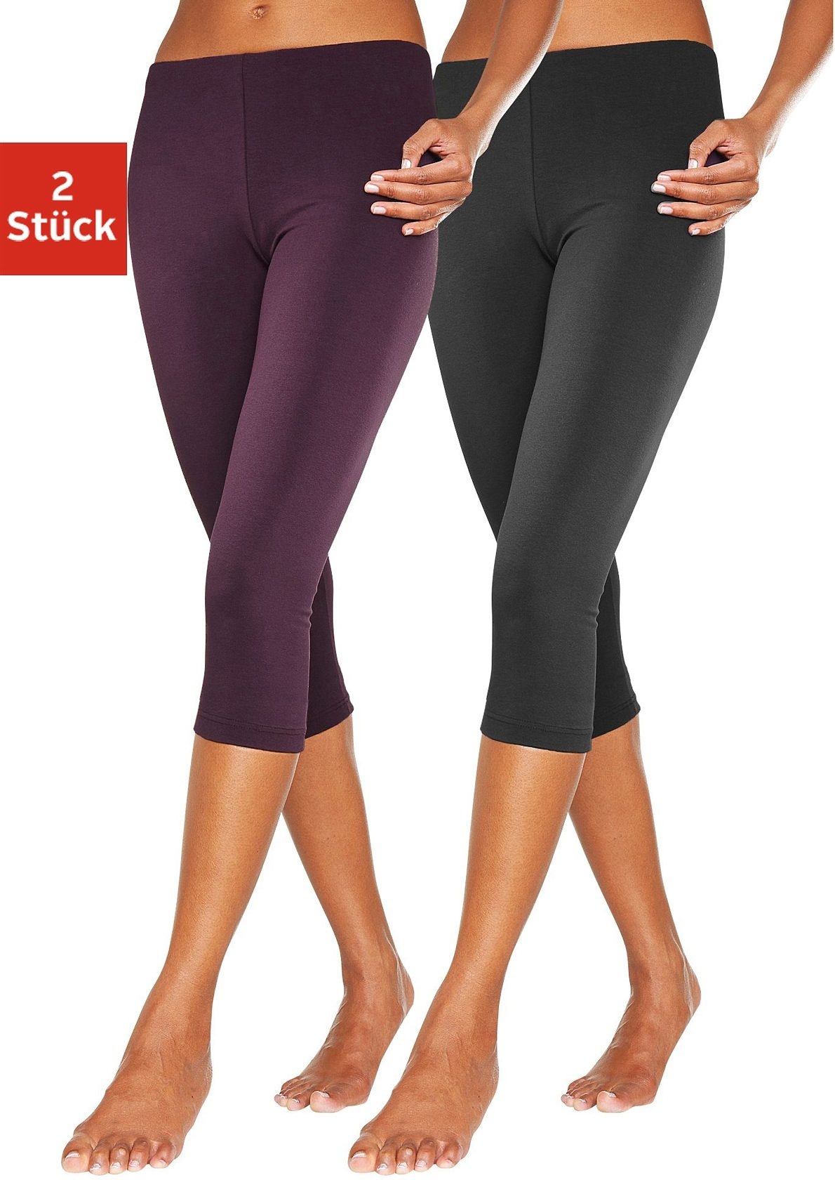 Vivance active Caprileggings mit Gummibund, Loungewear