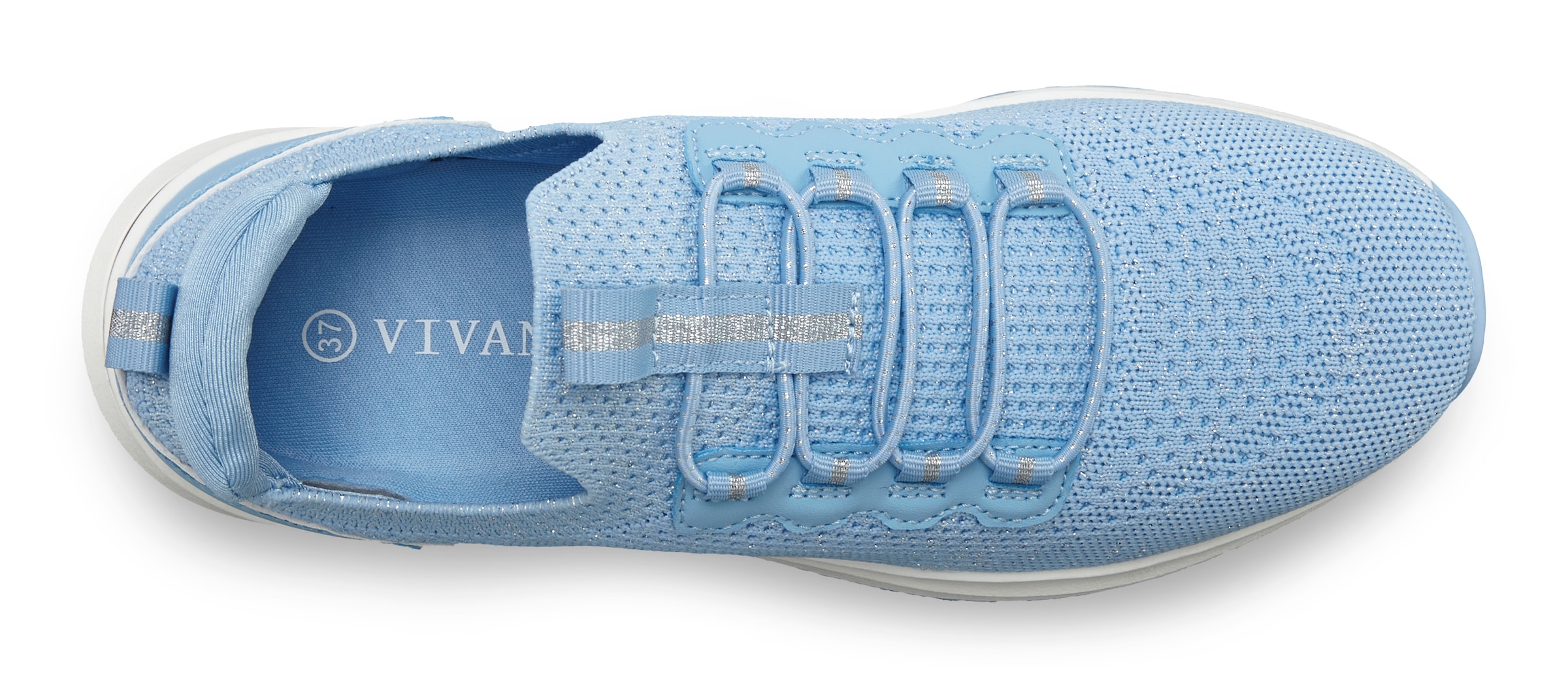 Vivance Sneakers »Freizeitschuh, Halbschuh,«  aus Textil zum Reinschlüpfen mit elastischen Schnürbändern VEGAN