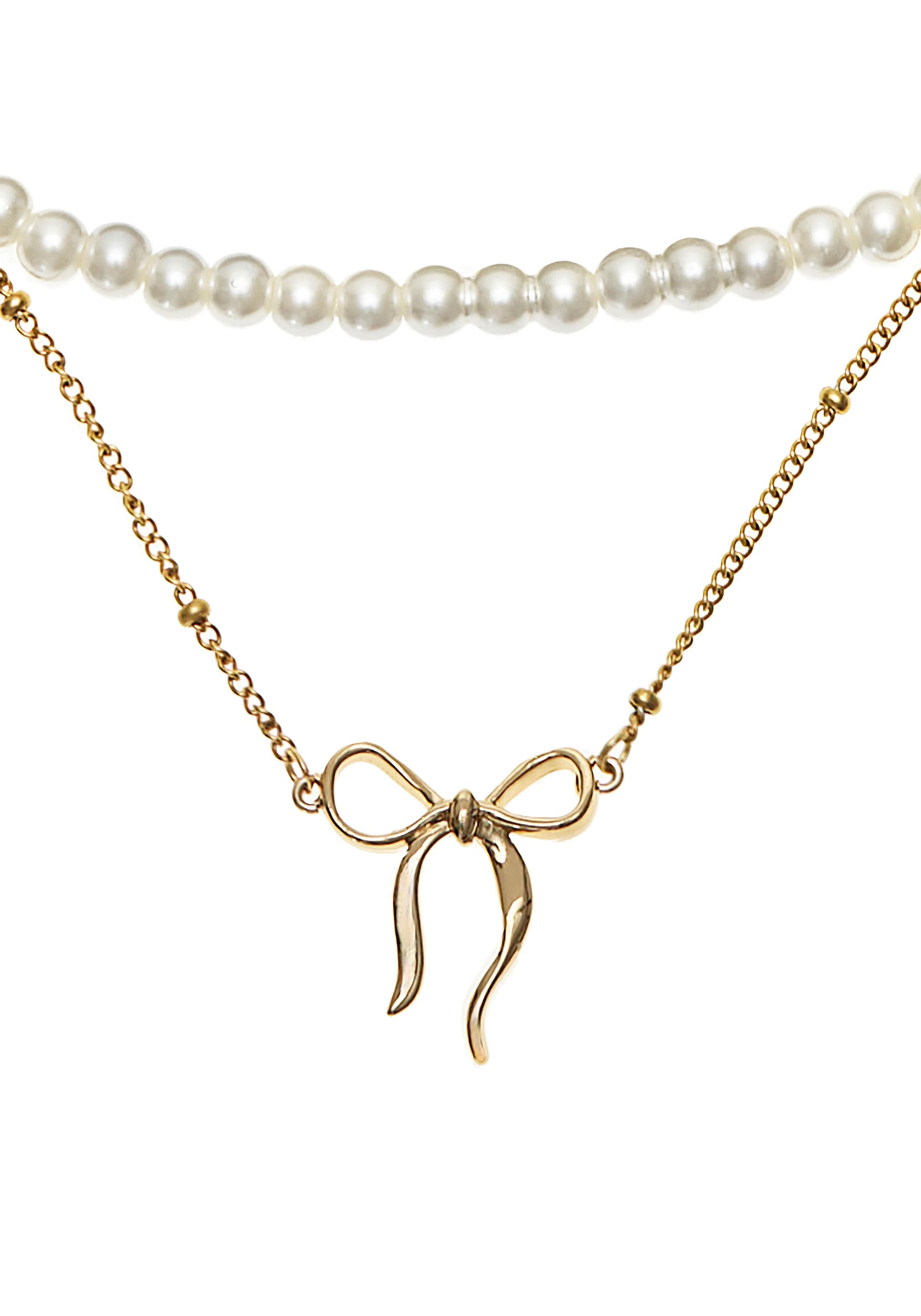 LASCANA Parure de bijoux »Edelstahlketten Set« (Ensemble, Künstliche Süsswasserperlen, 2 cuis tlg.)  2-teiliges Halsketten Set