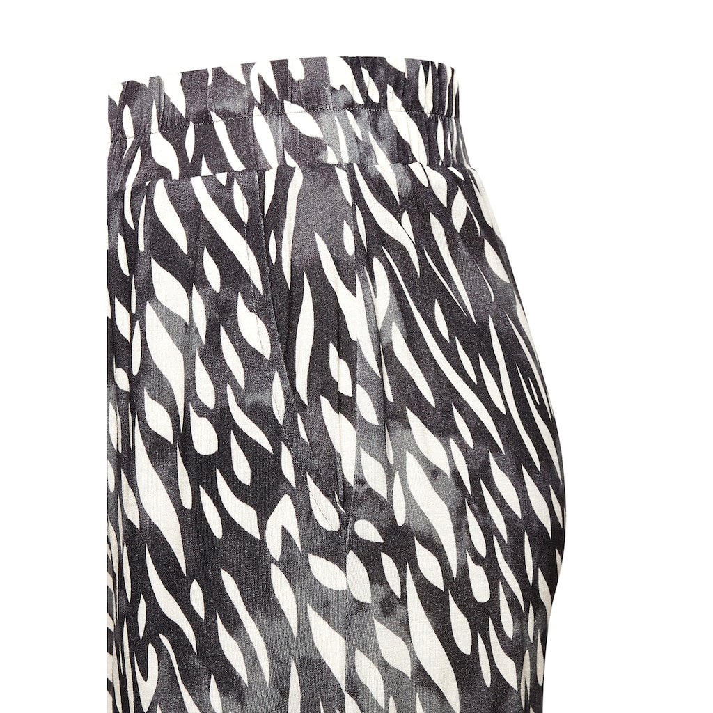 LASCANA Palazzohose, aus Viskosejersey, Schlupfhose mit Alloverprint und Taschen