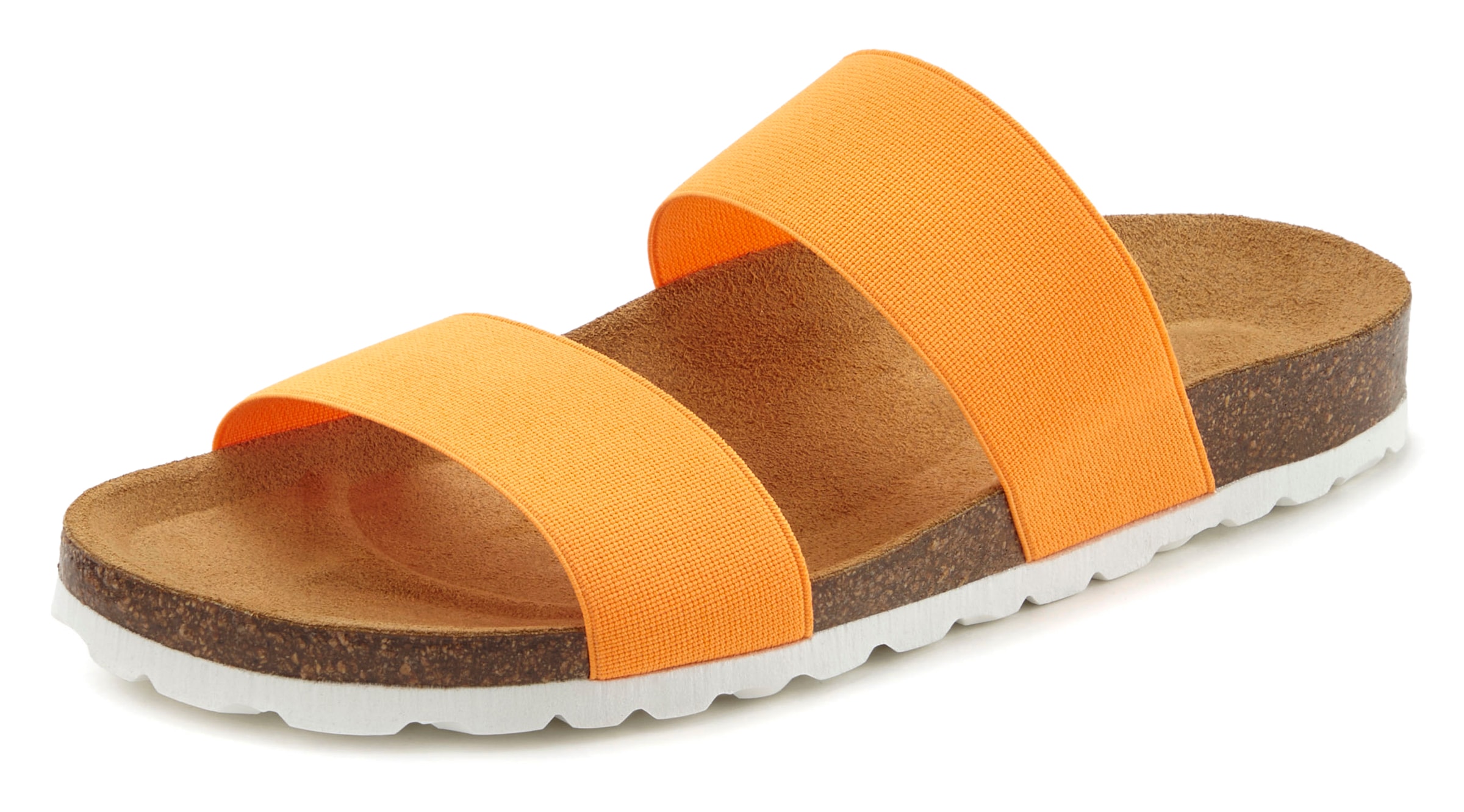 Vivance Pantolette »Sandale, Mule, offener Schuh,«, mit komfortablem Korkfussbett und elastischen Riemen