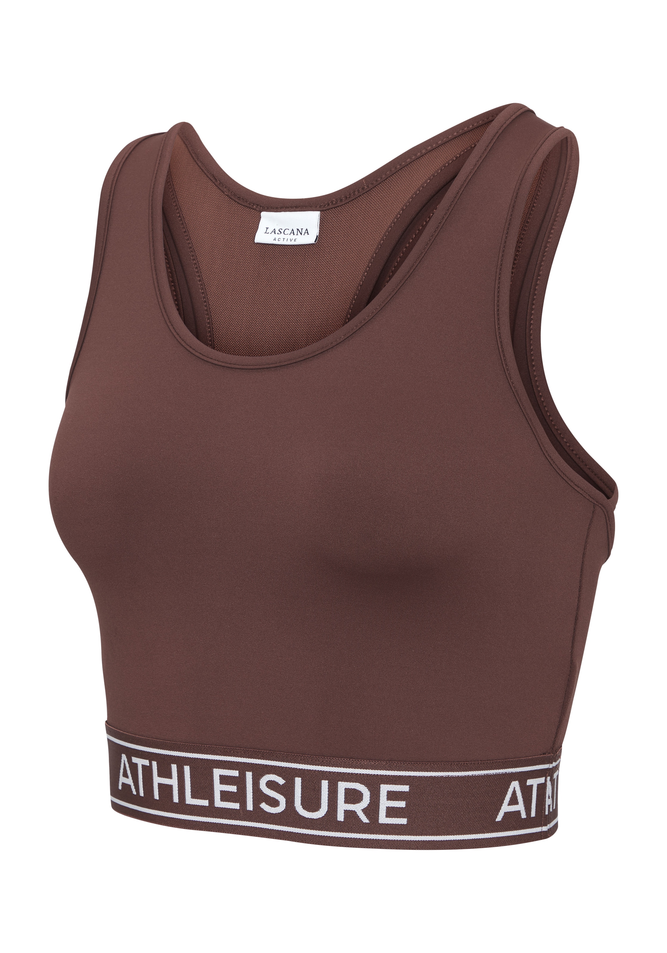 LASCANA ACTIVE Crop-Top mit modischem Rücken und Mesh-Einsatz, Tank Top, sportlich, bauchfrei