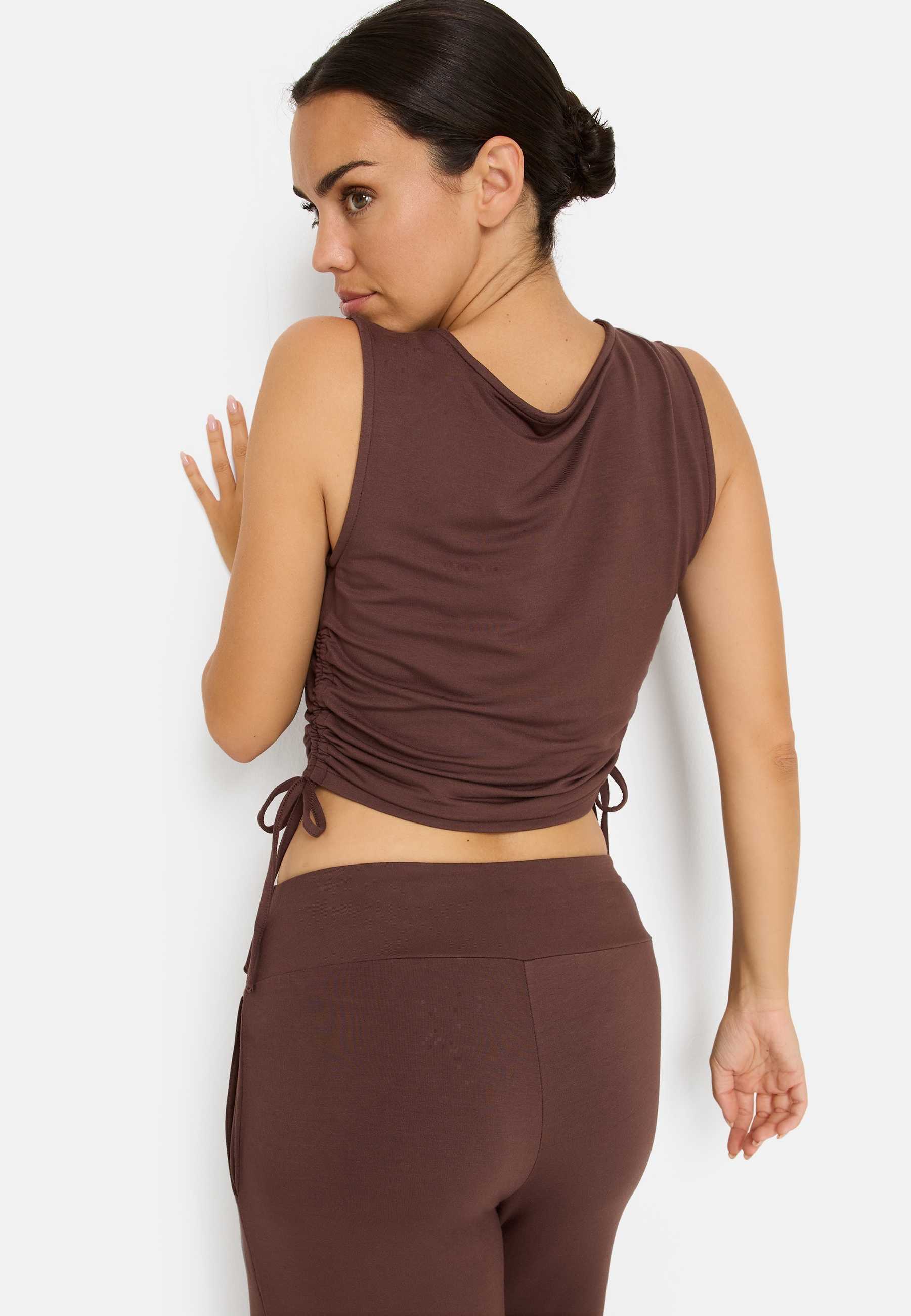 LSCN by LASCANA Rundhalsshirt seitlich zum binden