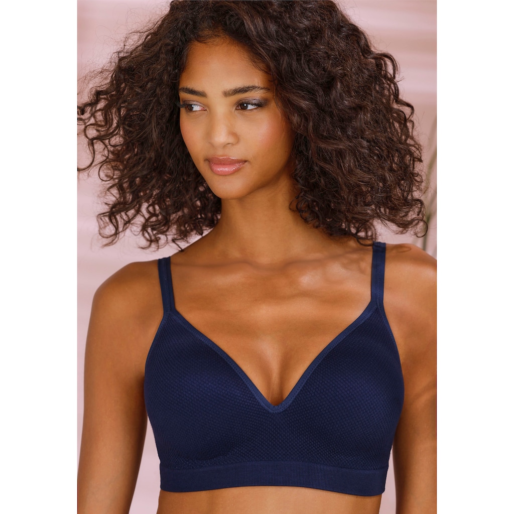 LASCANA Push-up-BH »COMFY BRA«, ohne Bügel aus weicher Baumwollqualität, Basic Dessous
