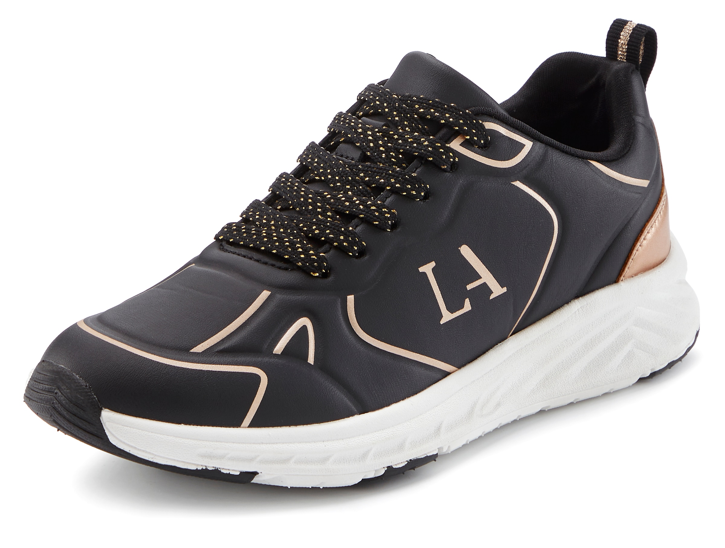 LASCANA Sneakers »Freizeitschuh, Schnürschuh«  mit Farbakzenten VEGAN