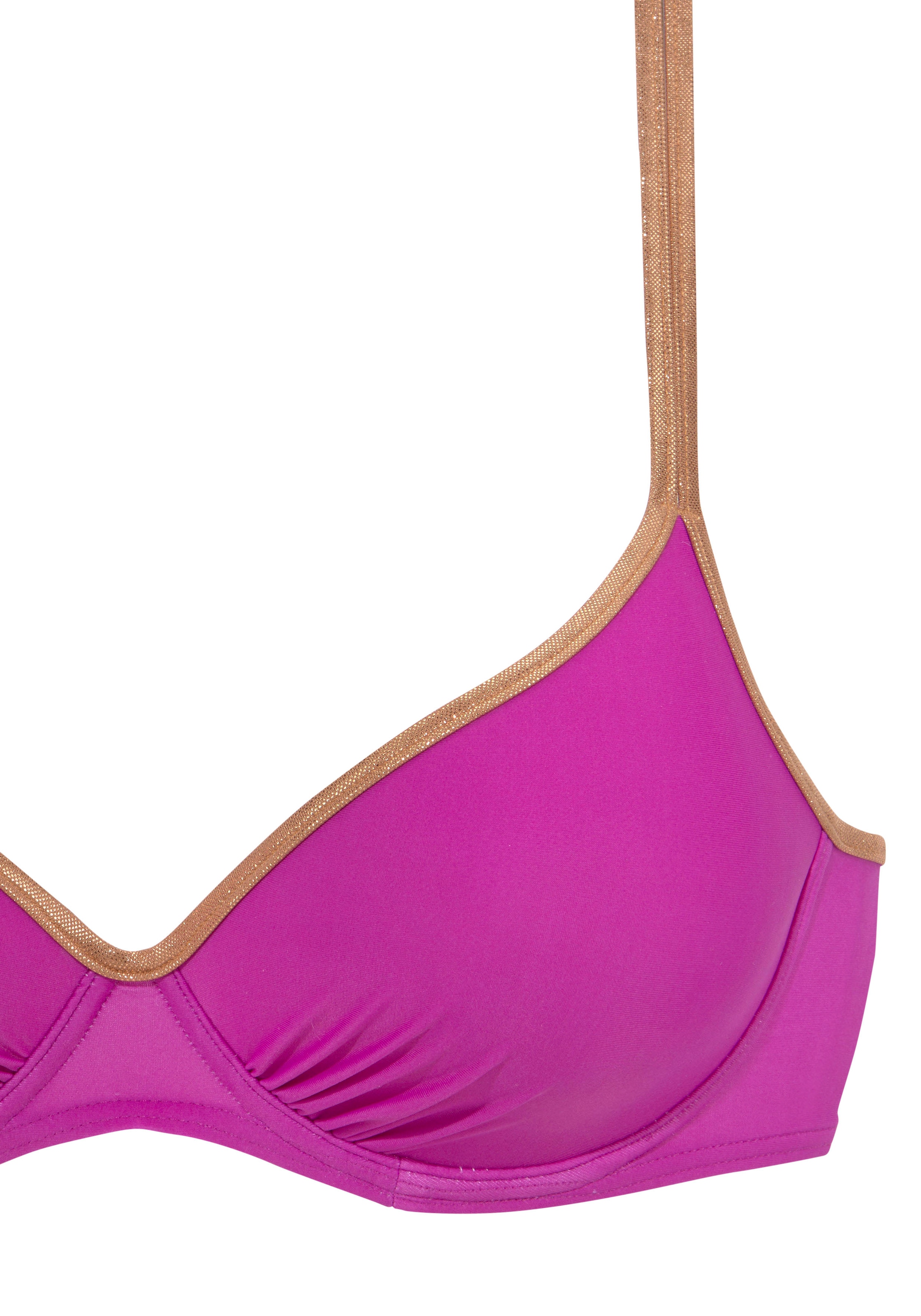 Bruno Banani Bügel-Bikini-Top »Milano«, mit kupferfarbenen Paspeln