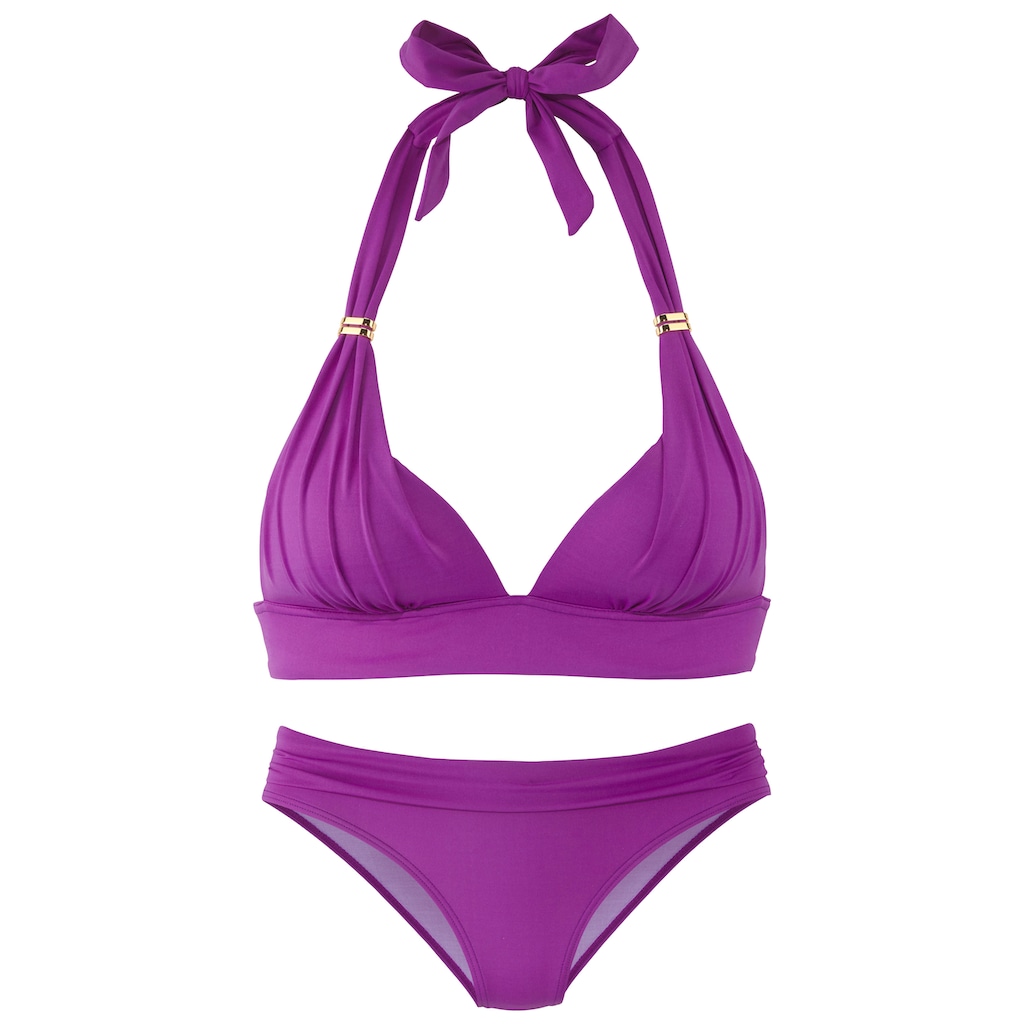 LASCANA Triangel-Bikini »Toni«, mit goldfarbenen Accessoires