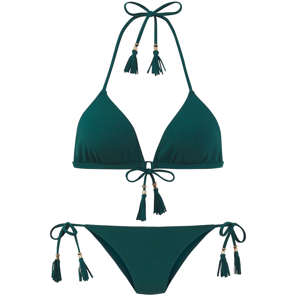Elbsand Triangel-Bikini, aus trendiger Rippware