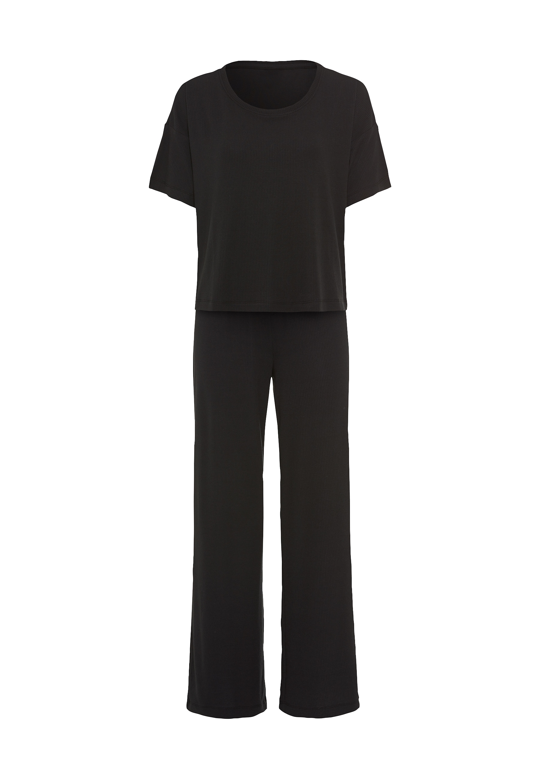 LSCN by LASCANA Pyjama Set, 2-teilig, 2 cuis mit kleiner Zierknopfleiste an der Hose