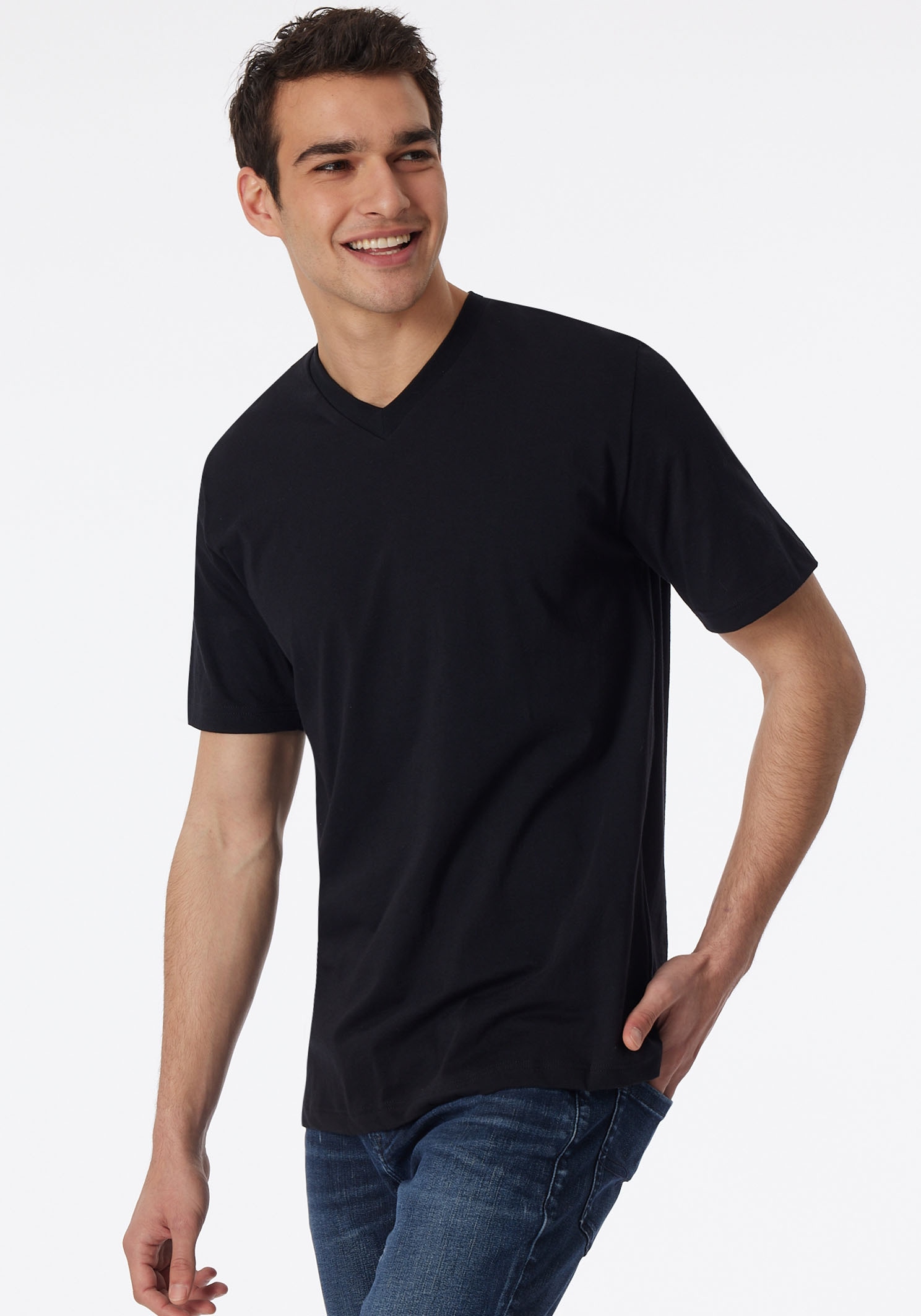 Schiesser V-Shirt »Essentials« 2er-Pack,  mit V-Ausschnitt