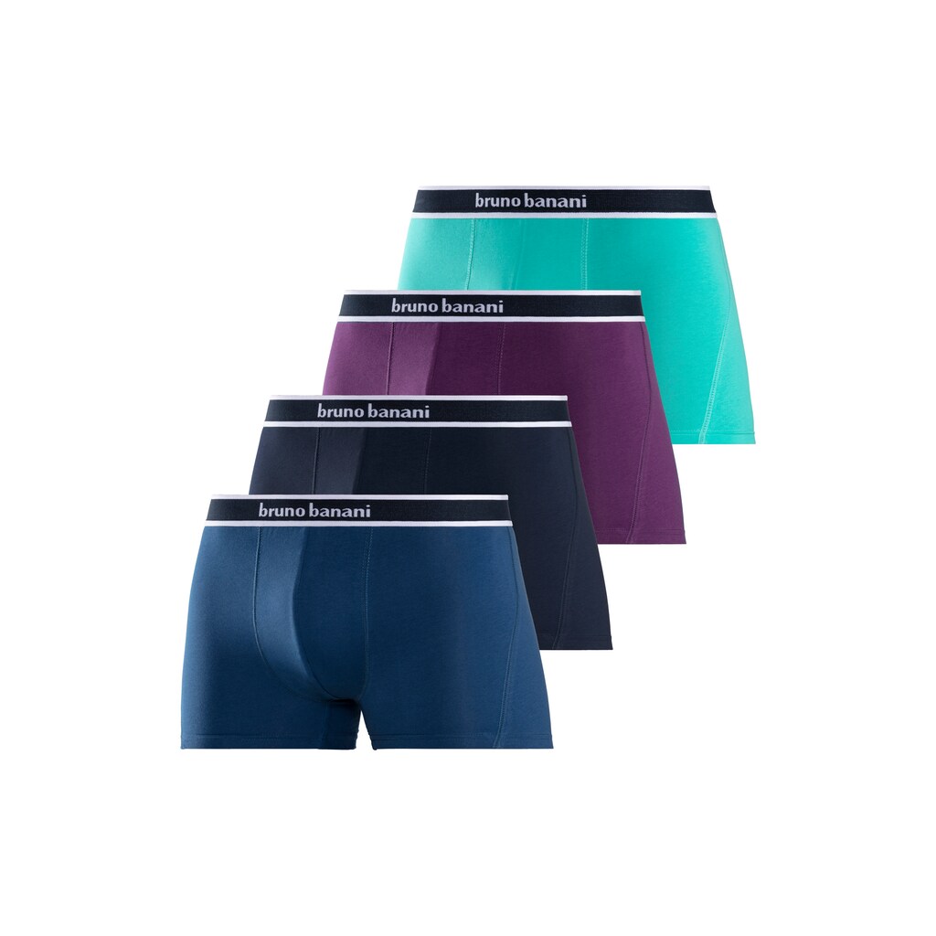 Bruno Banani Boxer »Boxershorts für Herren«, (4er Pack), mit Steifen und Logo im Bund