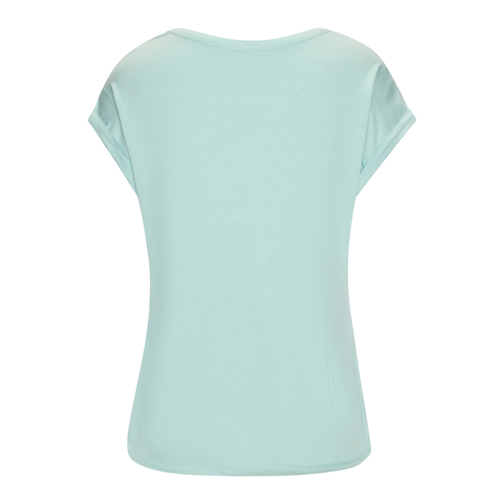 LASCANA Kurzarmshirt »mit Lascana Herz Print«, aus weichem Viskose-Stretch