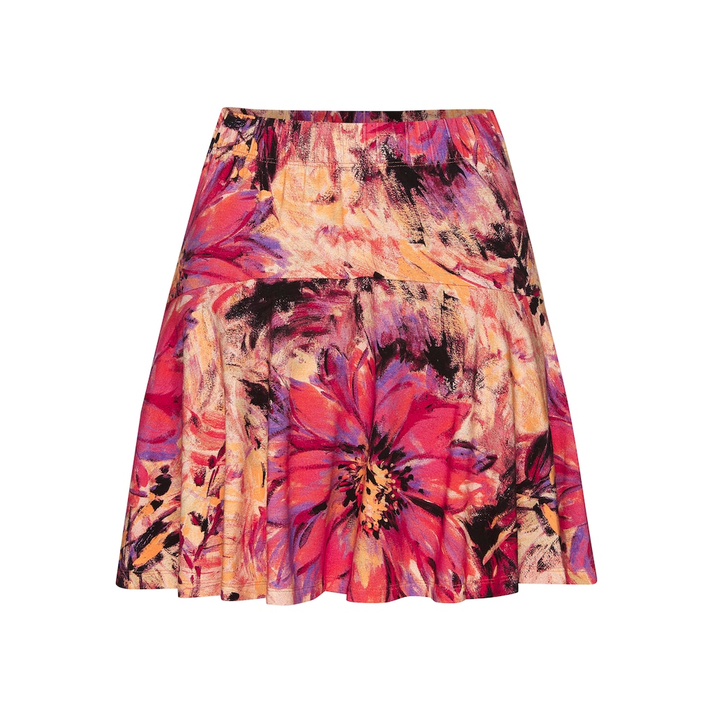 LASCANA Hosenrock, mit Alloverdruck, Skort, Rock inklusive Hose, bequemer Bund