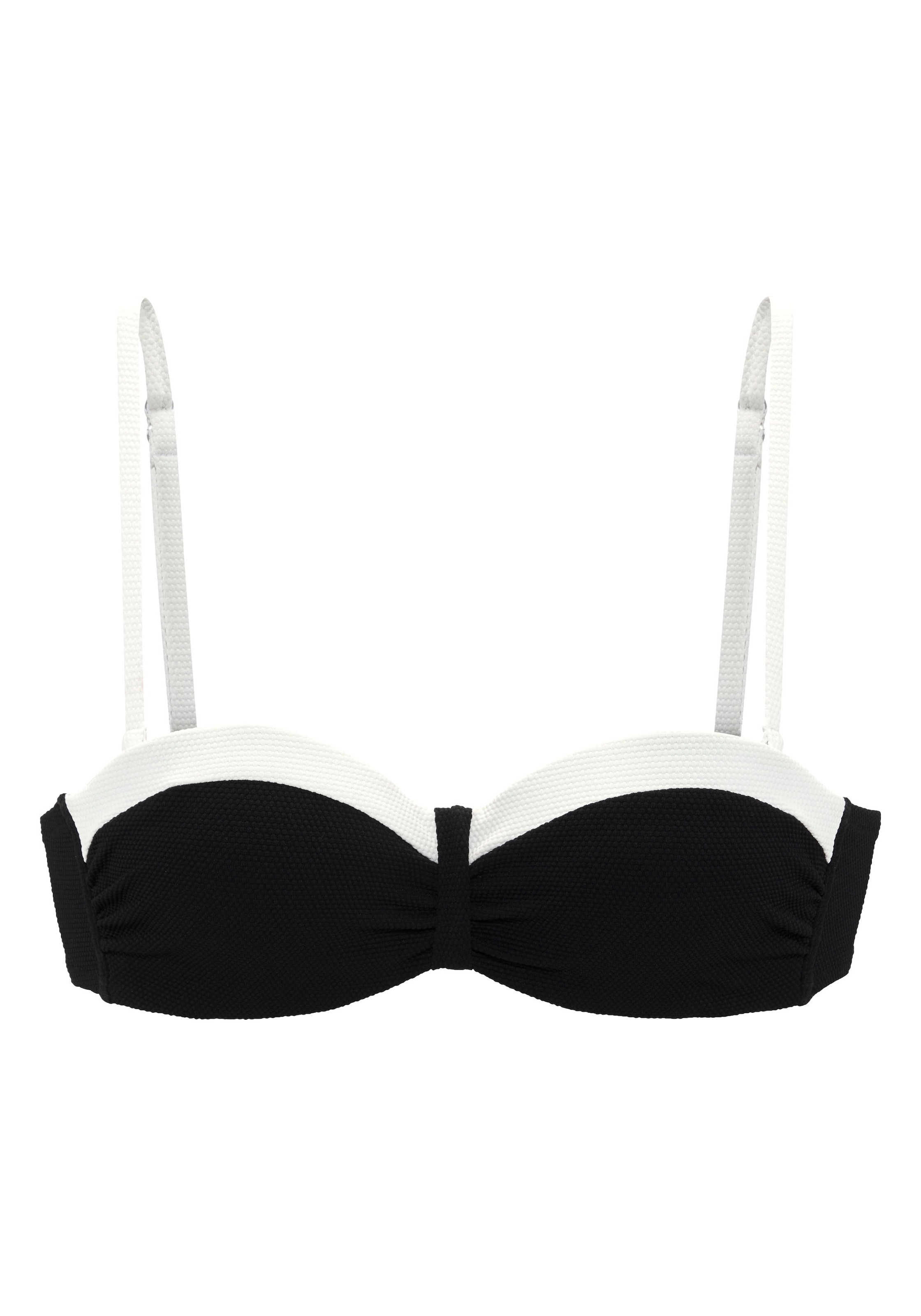 LASCANA Top bikini bandeau à armatures »Chic« aus eleganter Strukturware
