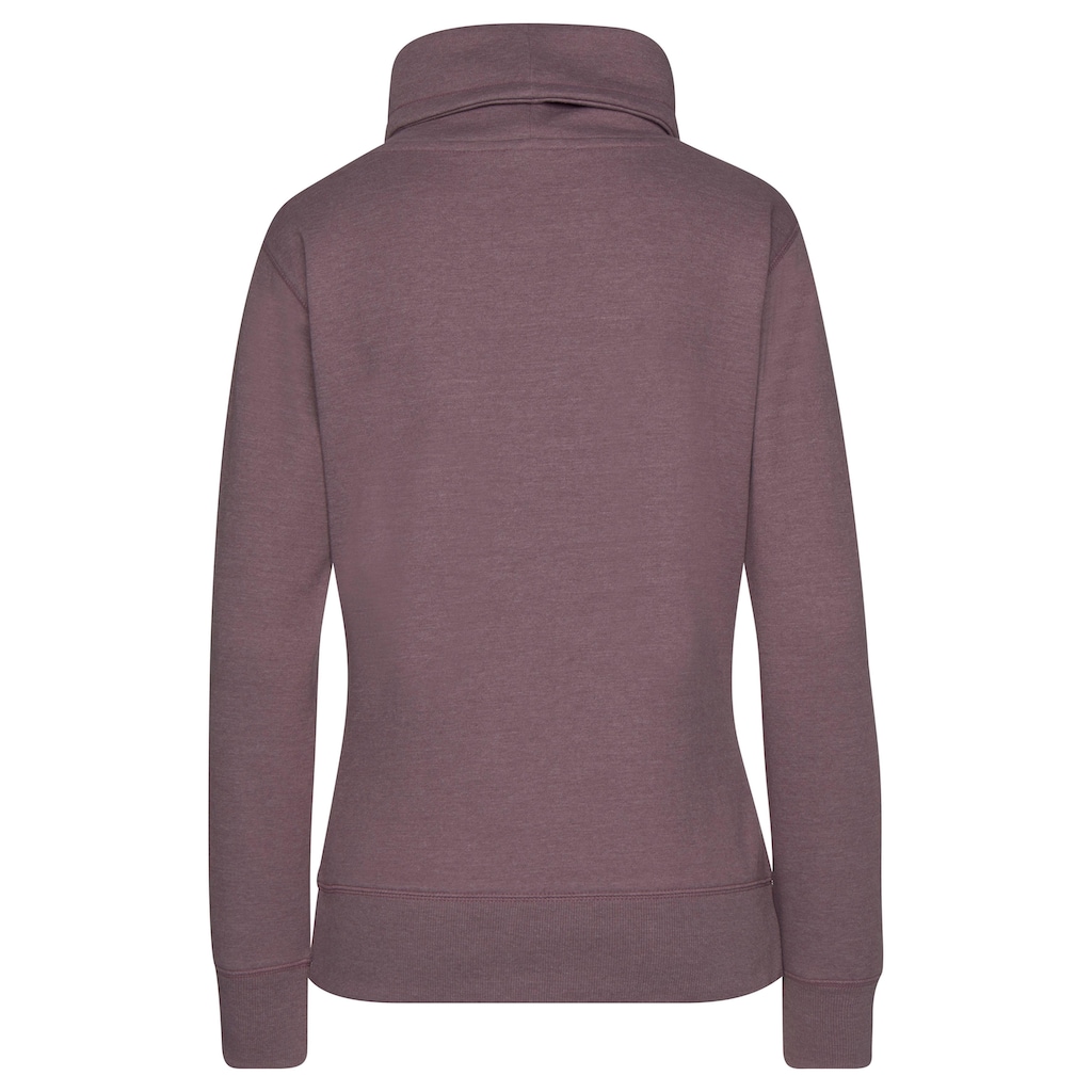 Bench. Loungewear Longsweatshirt, mit Stehkragen in Layeroptik und Kängurutasche, Loungewear