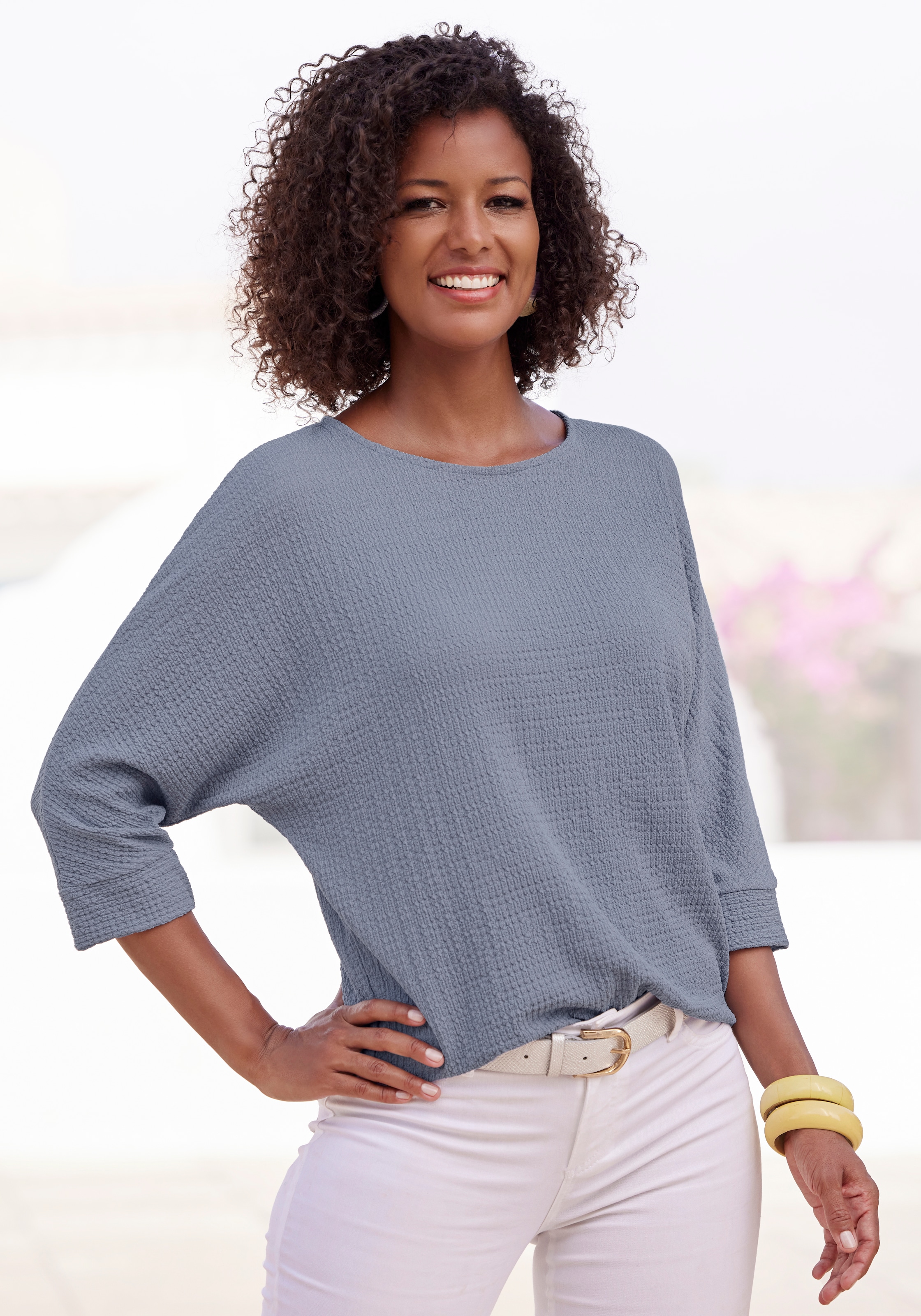 Vivance 3/4-Arm-Shirt »aus bügelfreier Crêpe-Qualität«