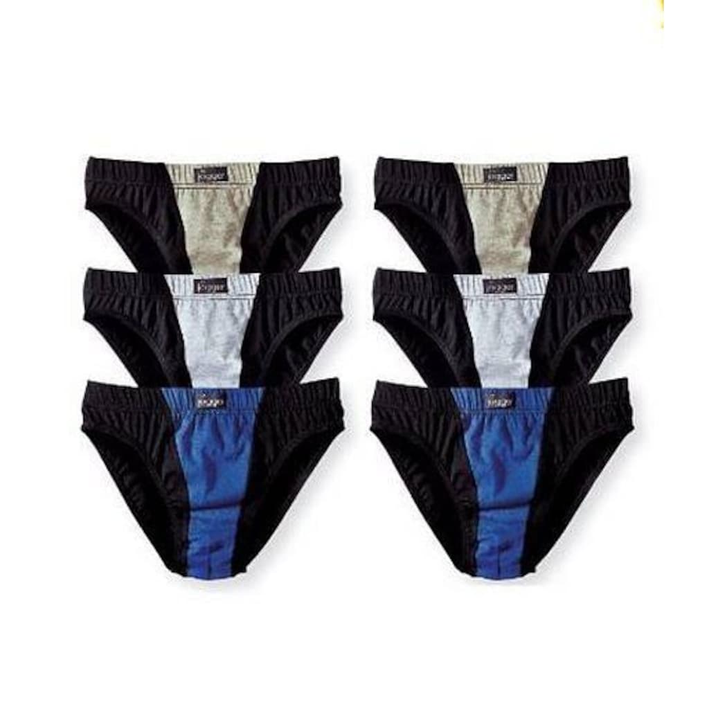 le jogger® Slip, (Packung, 6 St.), mit farblich abgesetztem Einsatz