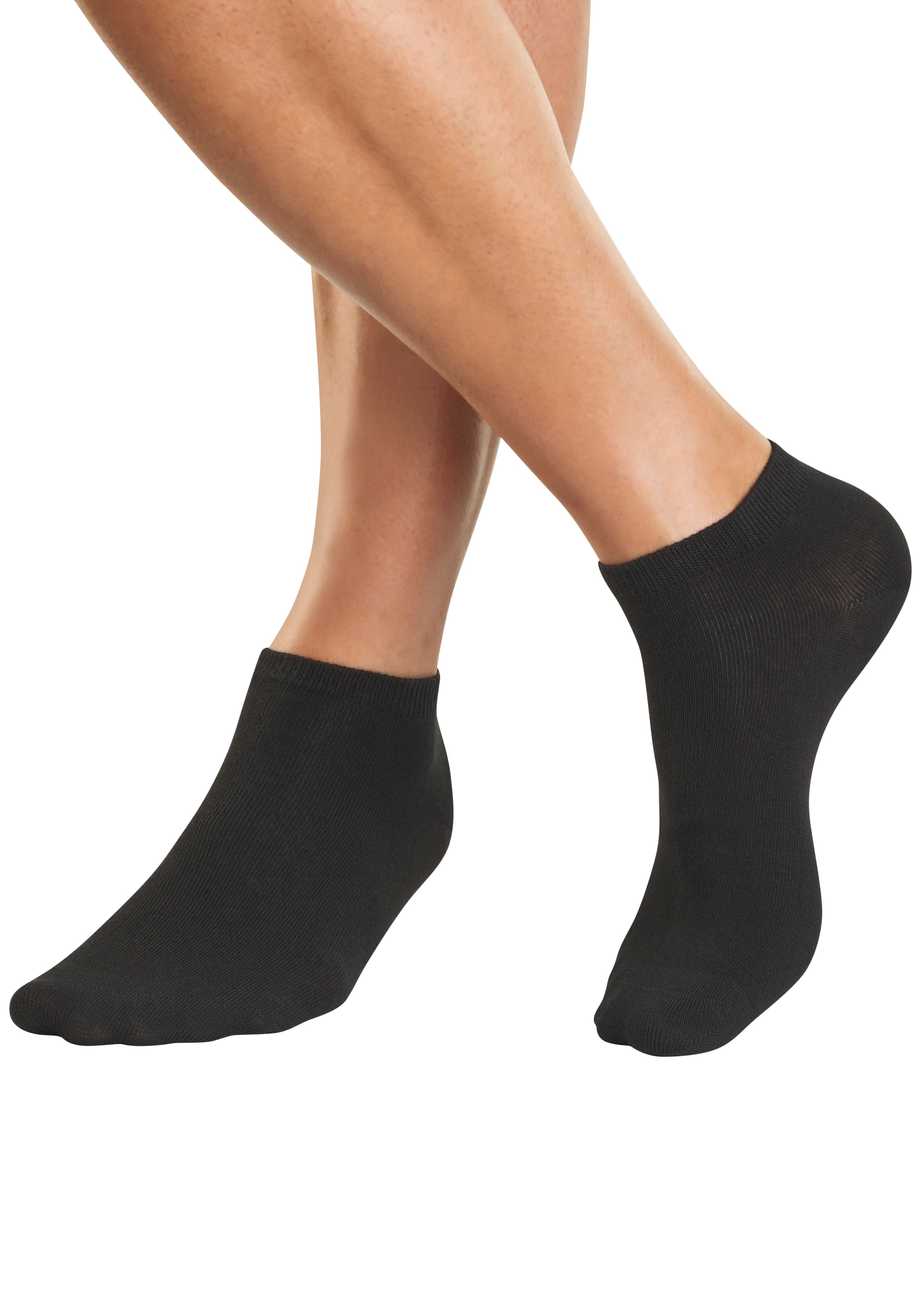 H.I.S Kurzsocken »Damen Sport Basic Socken, Laufsocken ohne Frottee« Packung, Grosspackung, 10 Paar tlg. mit verstärkter Ferse und Spitze
