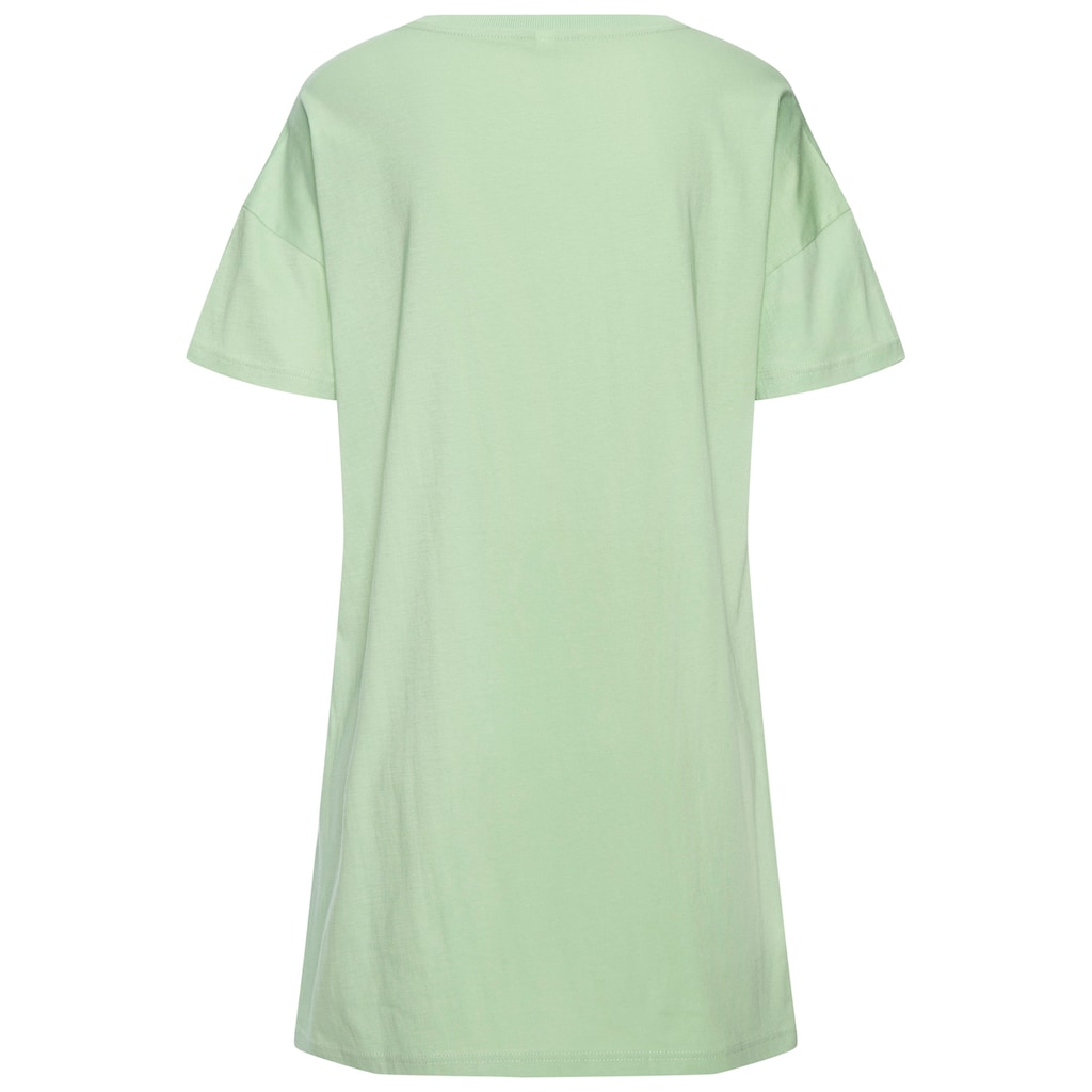 Vivance Dreams Bigshirt, (Set, 2 Stück), mit zart skizziertem Frontdruck