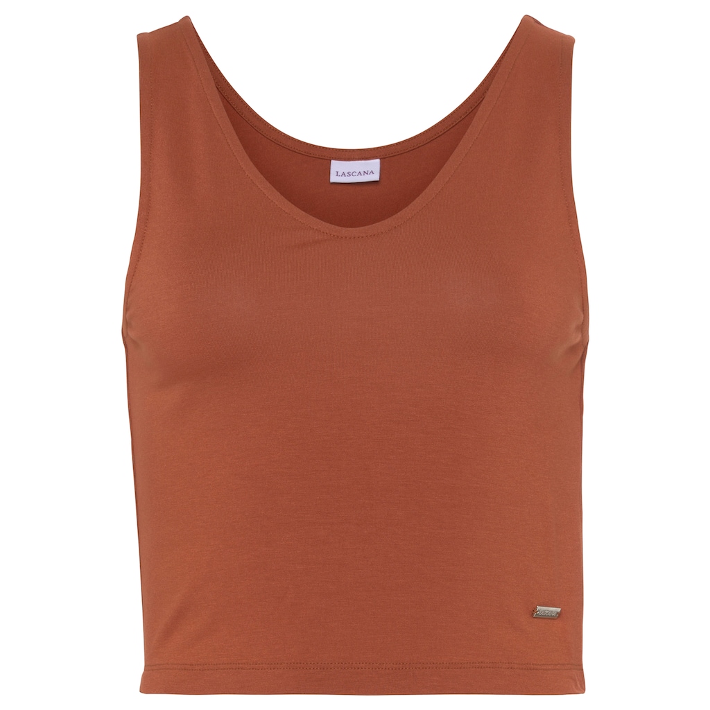 LASCANA Tanktop, modisch kurzer Schnitt