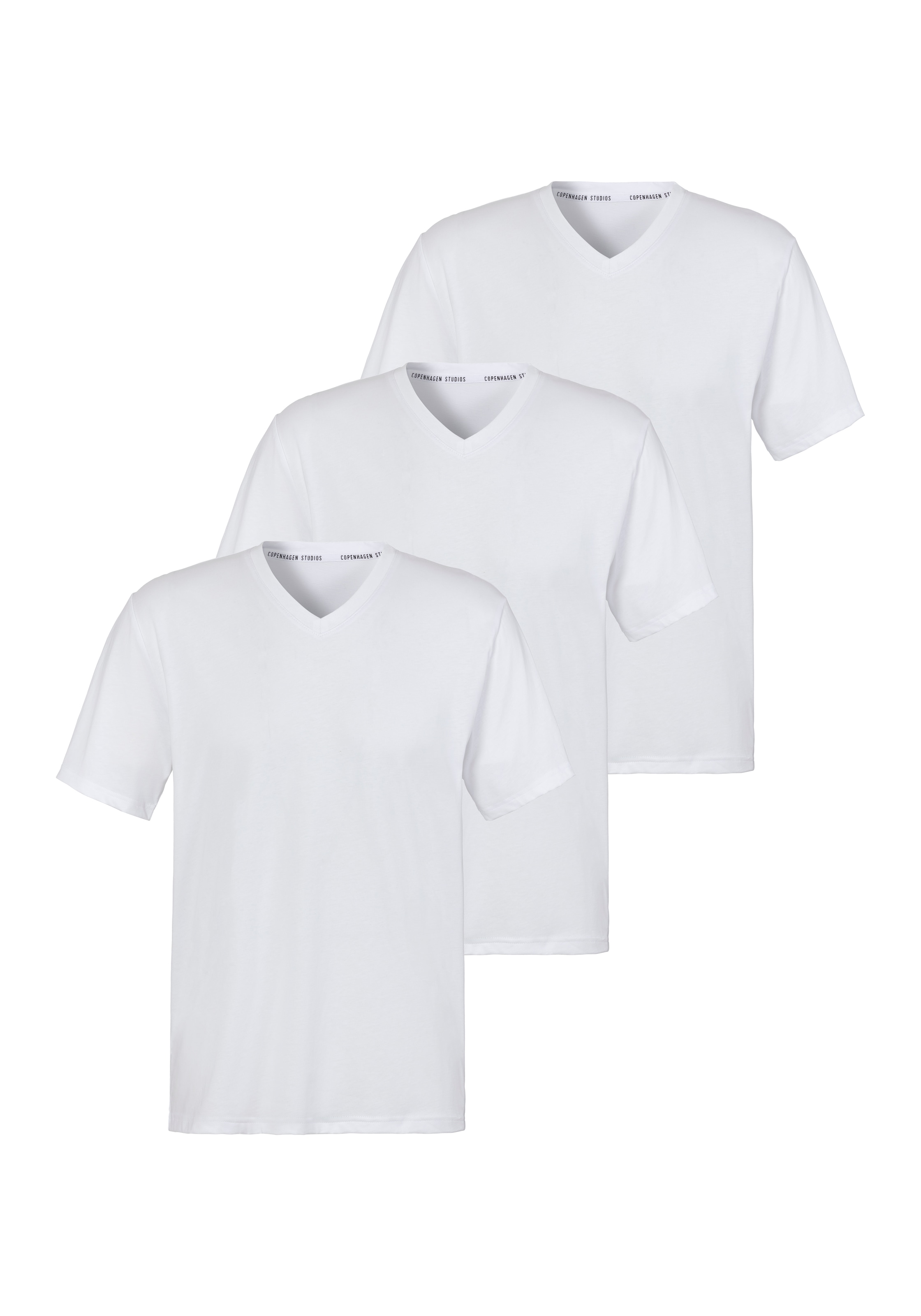 Copenhagen Studios T-Shirt Packung, 3er-Pack, Unterziehshirt aus hochwertiger Bio-Baumwolle