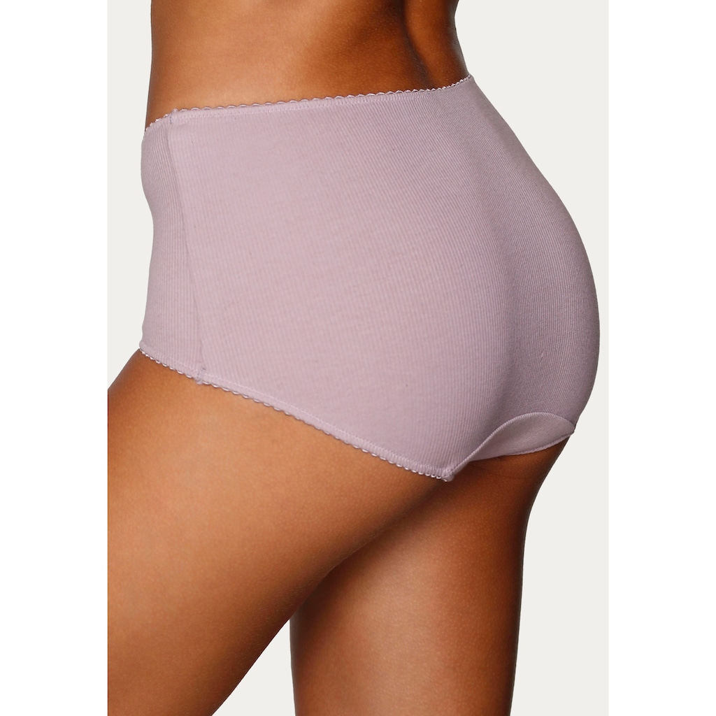 Vivance Taillenslip, (3er-Pack), aus weicher und elastischer Rippware, mit zartem Röschen vorn