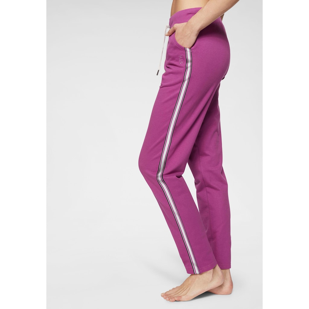 H.I.S Homewearhose, -Loungehose mit seitlichen Streifen und Eingrifftaschen, Loungewear