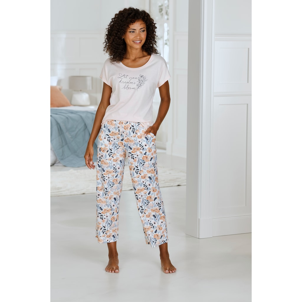Vivance Dreams Pyjamahose, mit schönem Allover-Druck