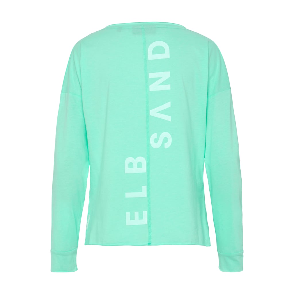 Elbsand Langarmshirt »Raina«, mit Logoprint hinten, Longsleeve aus Baumwoll-Mix
