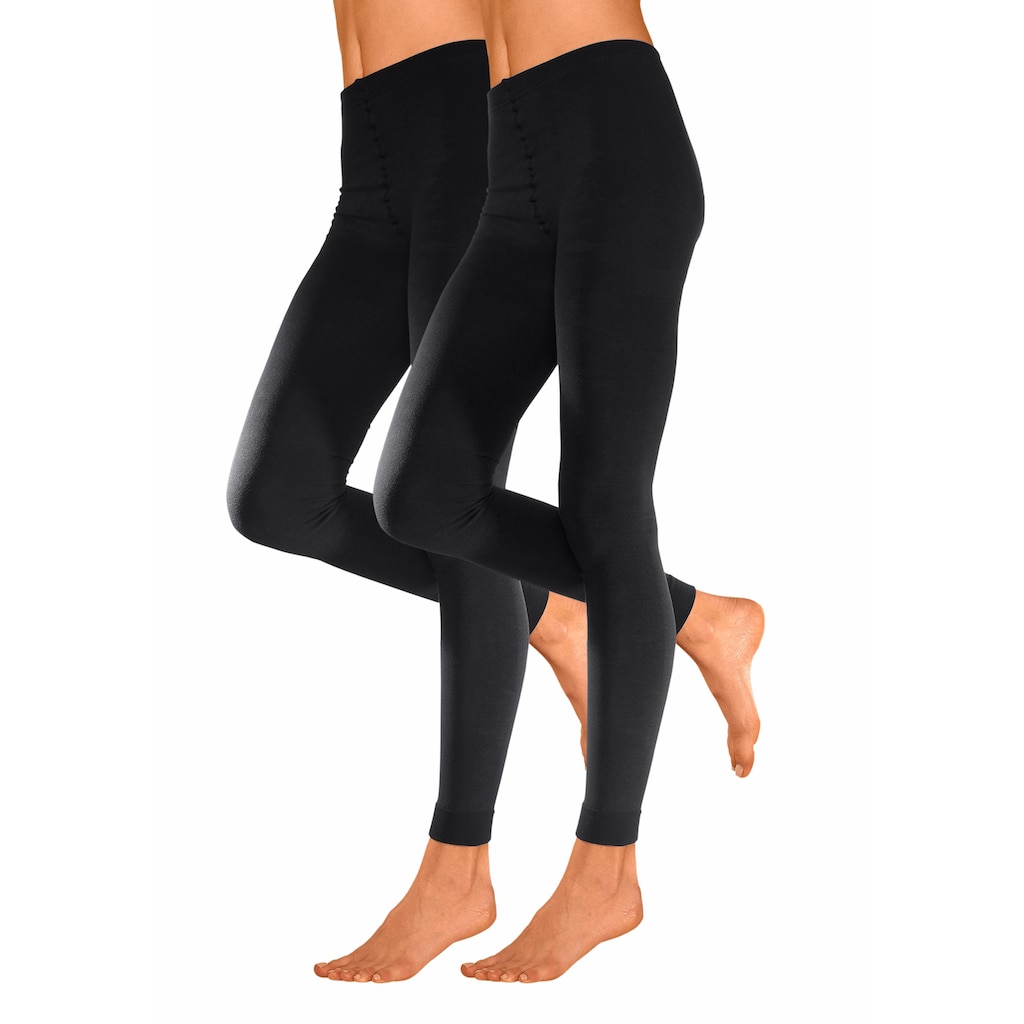 Lavana Thermoleggings, (2er-Pack), innen leicht angeraut