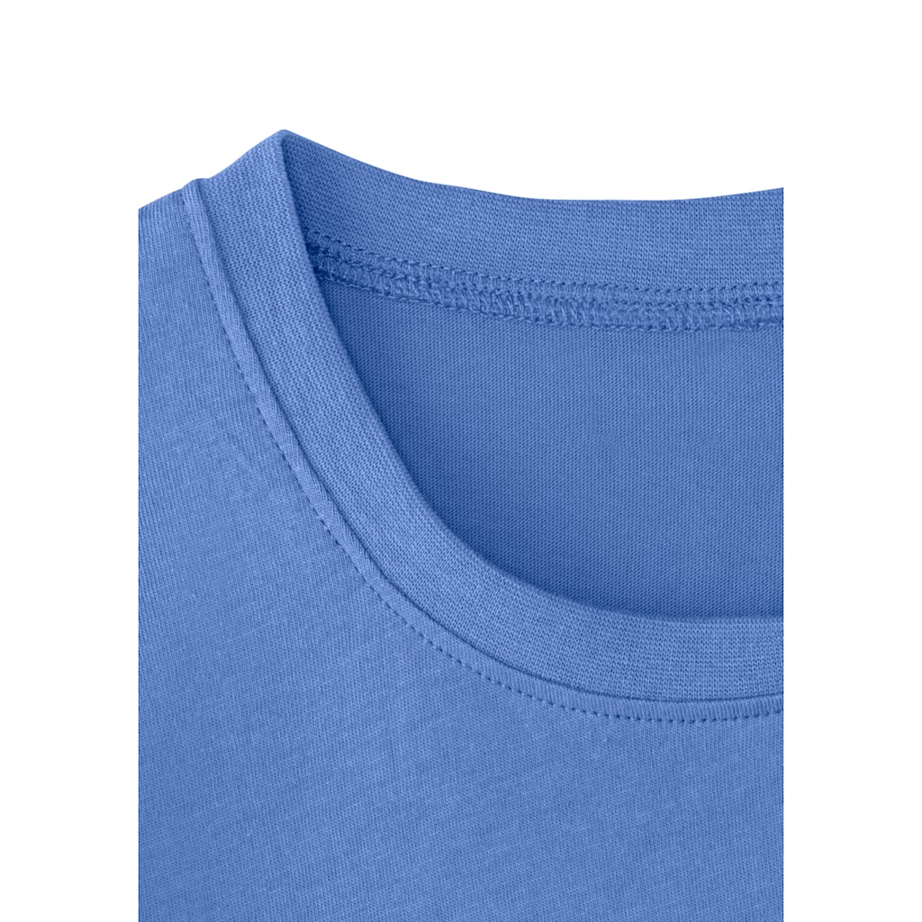 Buffalo Pyjama, (Packung, 2 tlg., 1 Stück), Schlafanzug mit Top in kürzerer und schmaler Form