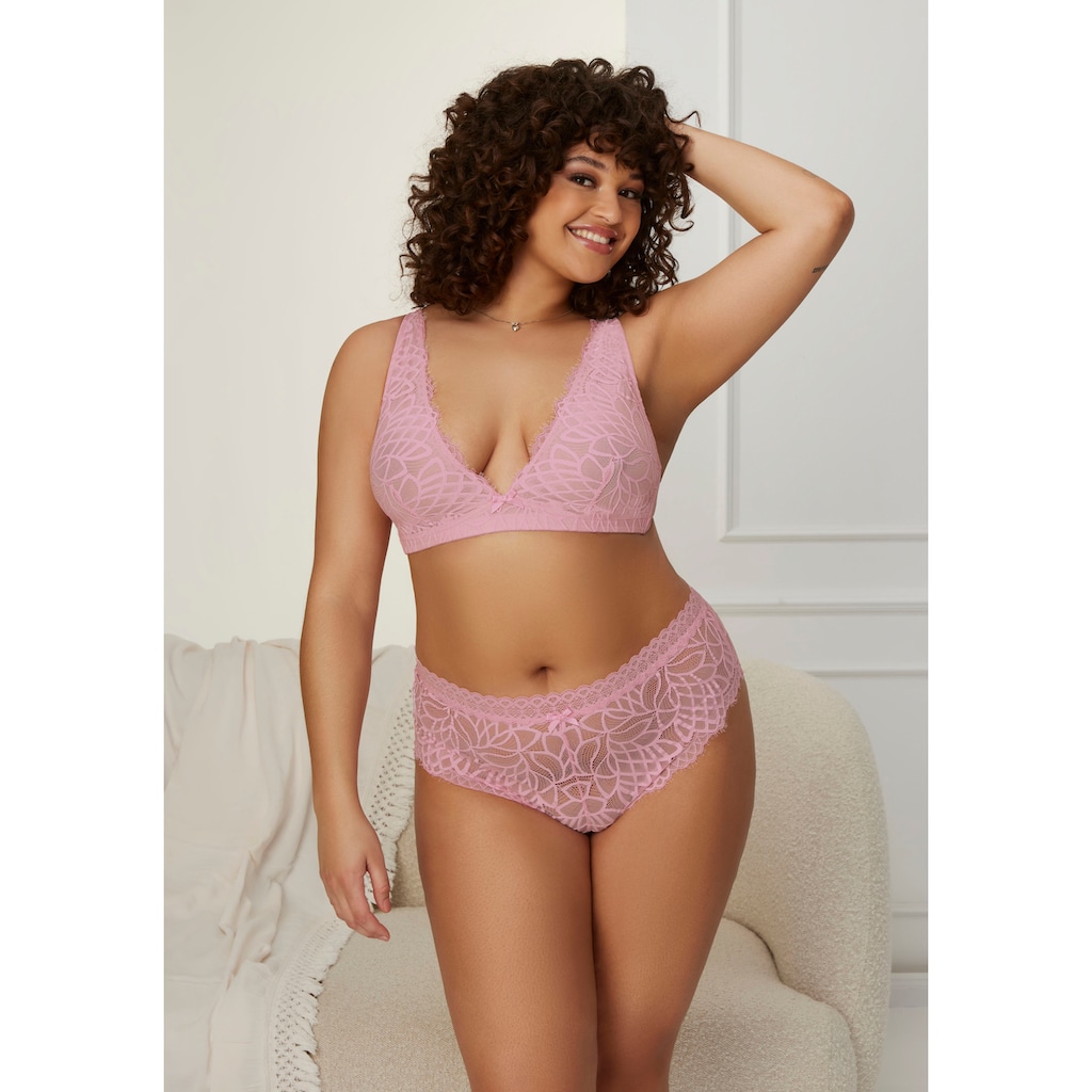 LASCANA Slip »Cara«, aus dezent transparenter Spitze, anteilig aus recyceltem Material