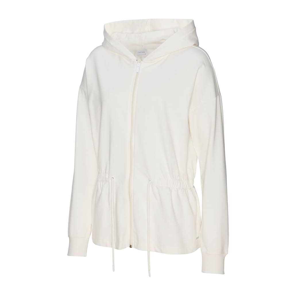 LASCANA Sweatjacke, mit Tunnelzug in der Taille, Loungewear