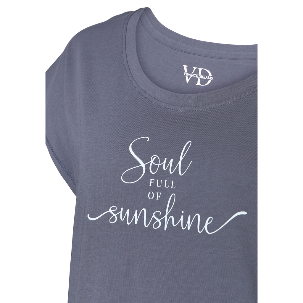Vivance Dreams Nachthemd, mit Sommer-Statementdruck