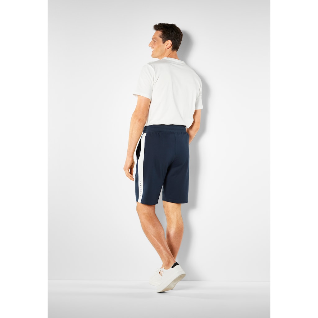 H.I.S Sweatshorts, seitlicher Streifen mit Logodruck