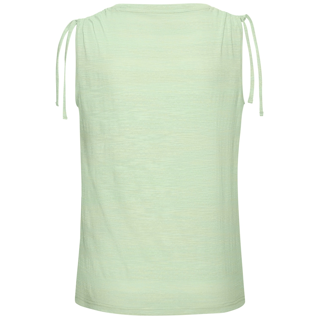 Vivance Tanktop »mit verstellbarer Raffung an der Schulter«, (2er-Pack), aus pflegeleichter Qualität mit Baumwolle