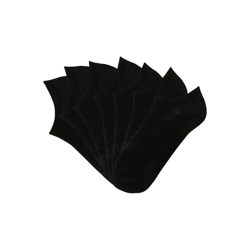 LASCANA ACTIVE Sneakersocken, (Packung, 7 Paar), mit Mittelfussgummi