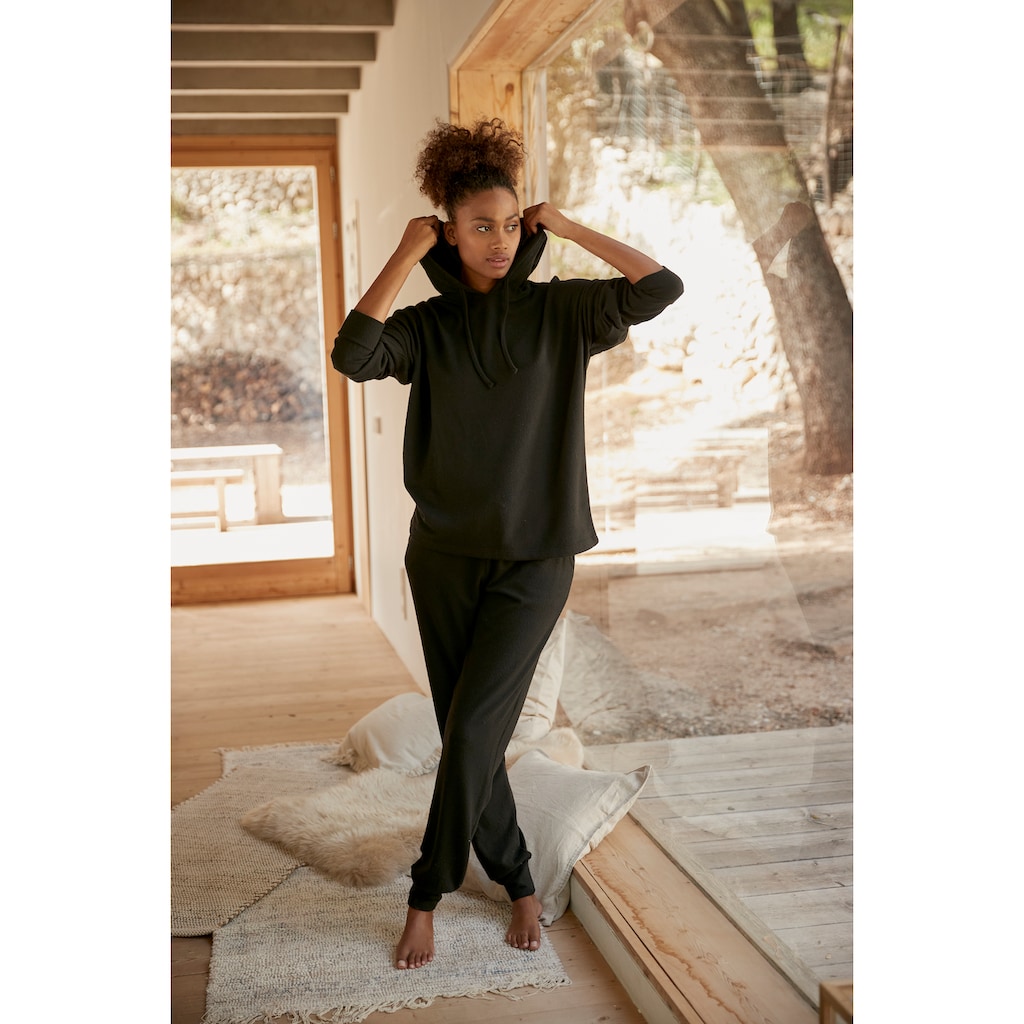 LASCANA Kapuzenpullover, Loungepullover in lässiger Form, Loungewear