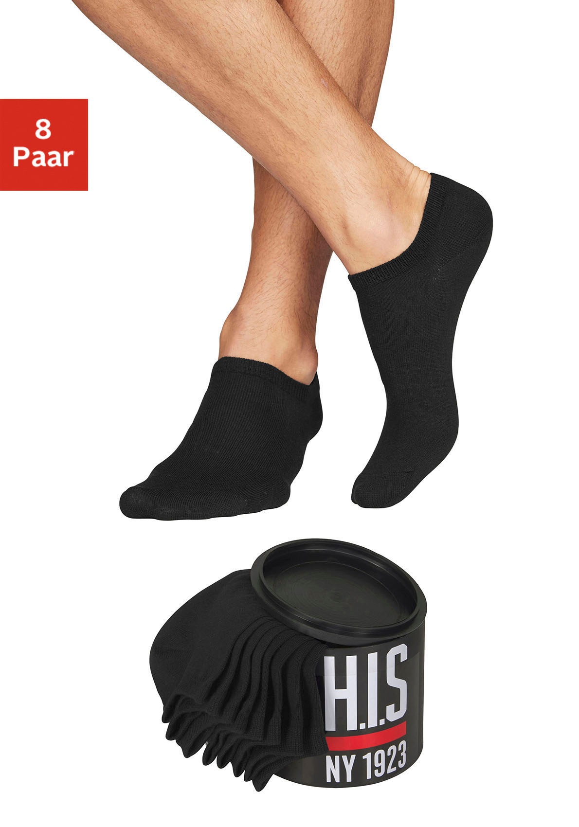 H.I.S Sneakersocken Dose, 8 Paar tlg. in der Geschenkdose