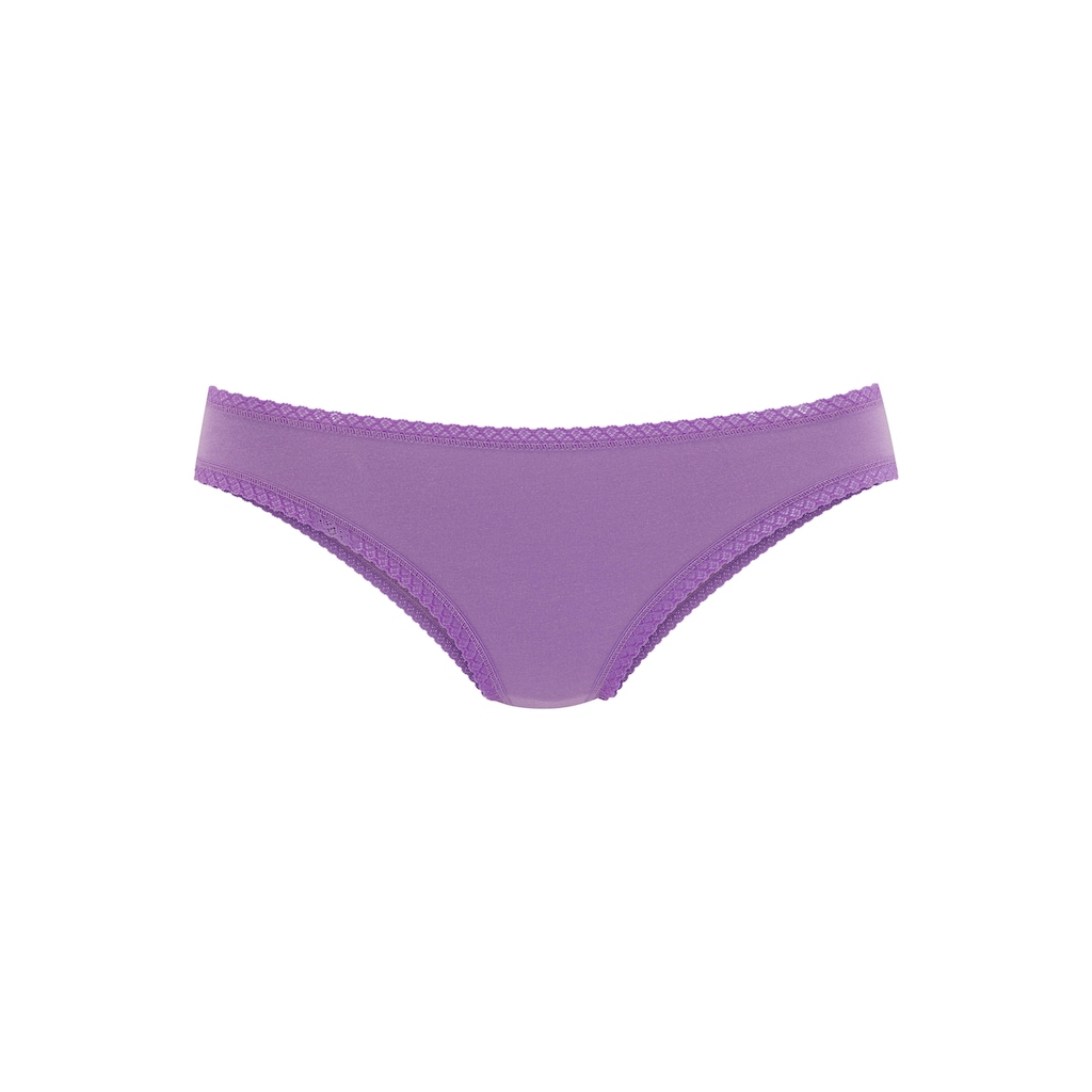 Vivance Brasilslip, (7er-Pack), mit feiner Spitzeneinfassung und aus weicher Baumwollqualität