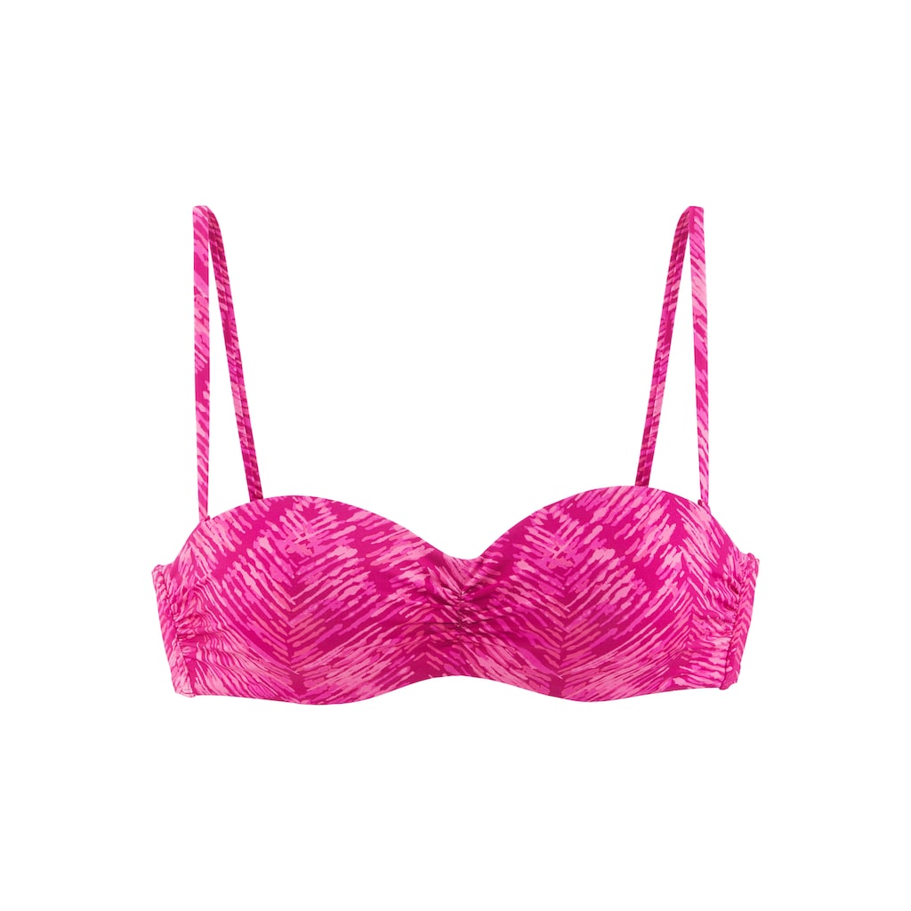 JETTE Bügel-Bandeau-Bikini-Top »Floretta«, in Ton in Ton-Harmonie