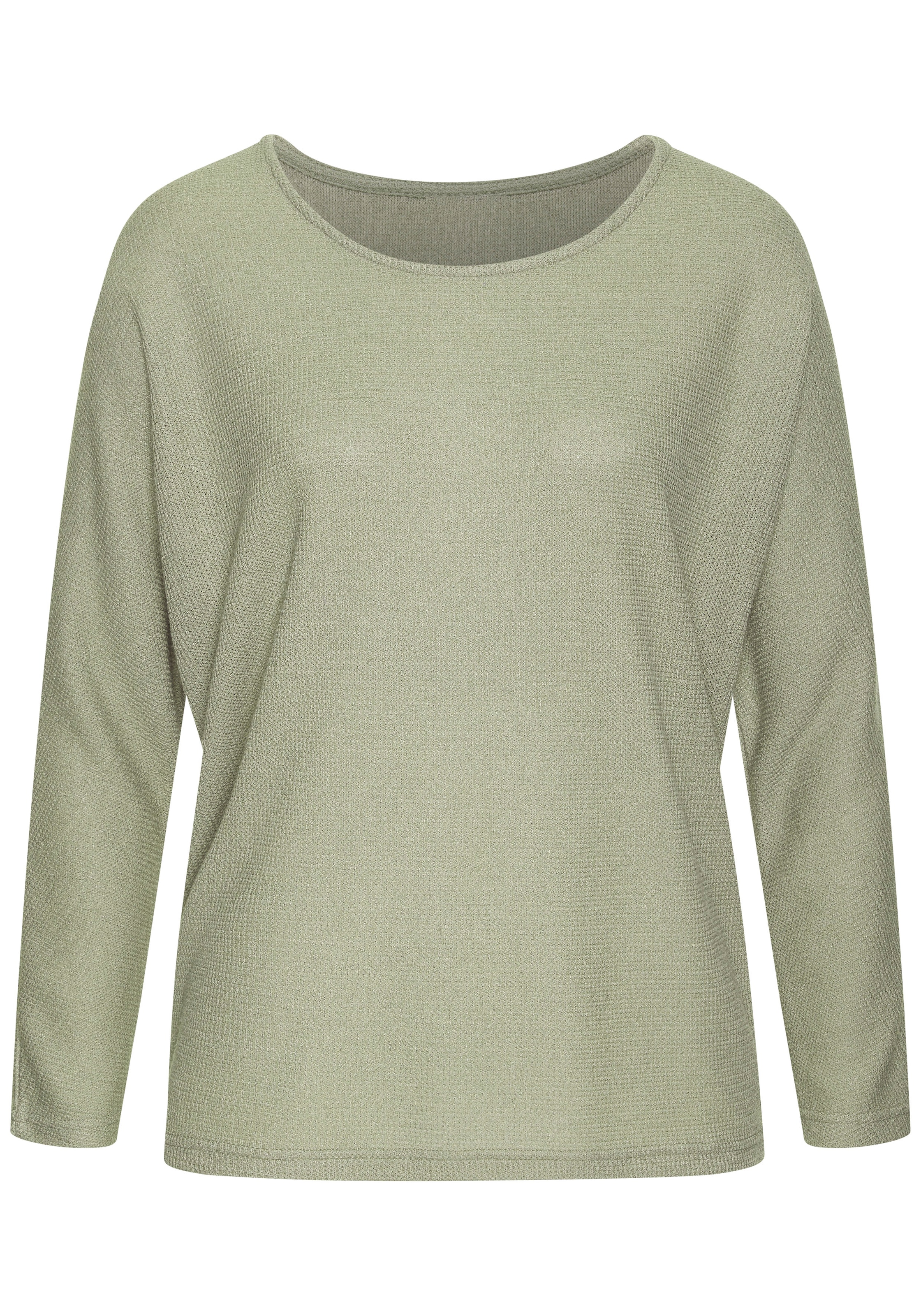 Vivance Langarmshirt »aus weichem Strukturstrick« aus bügelfreier Qualität