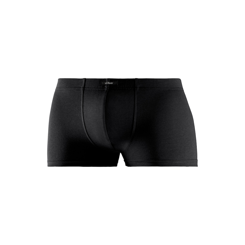 s.Oliver Hipster, (Dose, 4 St.), knapp sitzende Boxershorts aus Baumwollmischung in der Dose verpackt