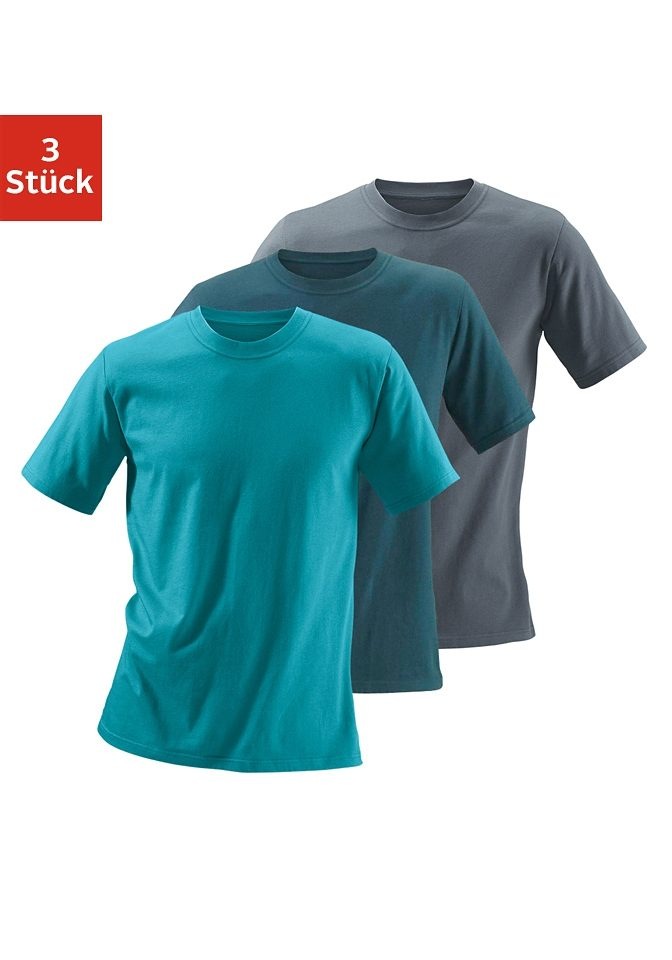 H.I.S T-Shirt Packung, 3 Stk. aus Baumwolle perfekt als Unterziehshirt