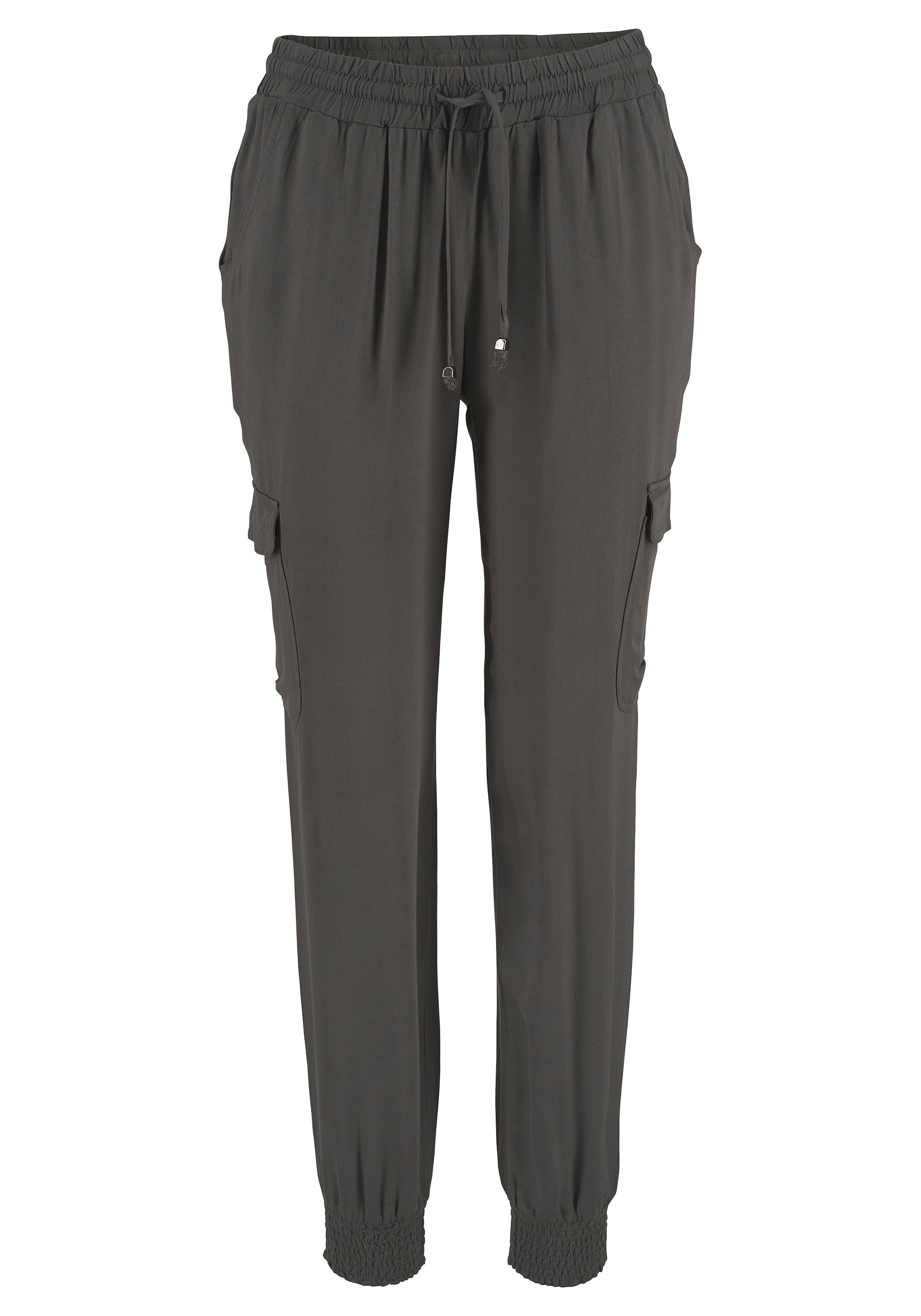 LASCANA Schlupfhose, aus gewebter Viskose mit Taschen, Stoffhose, Cargohose