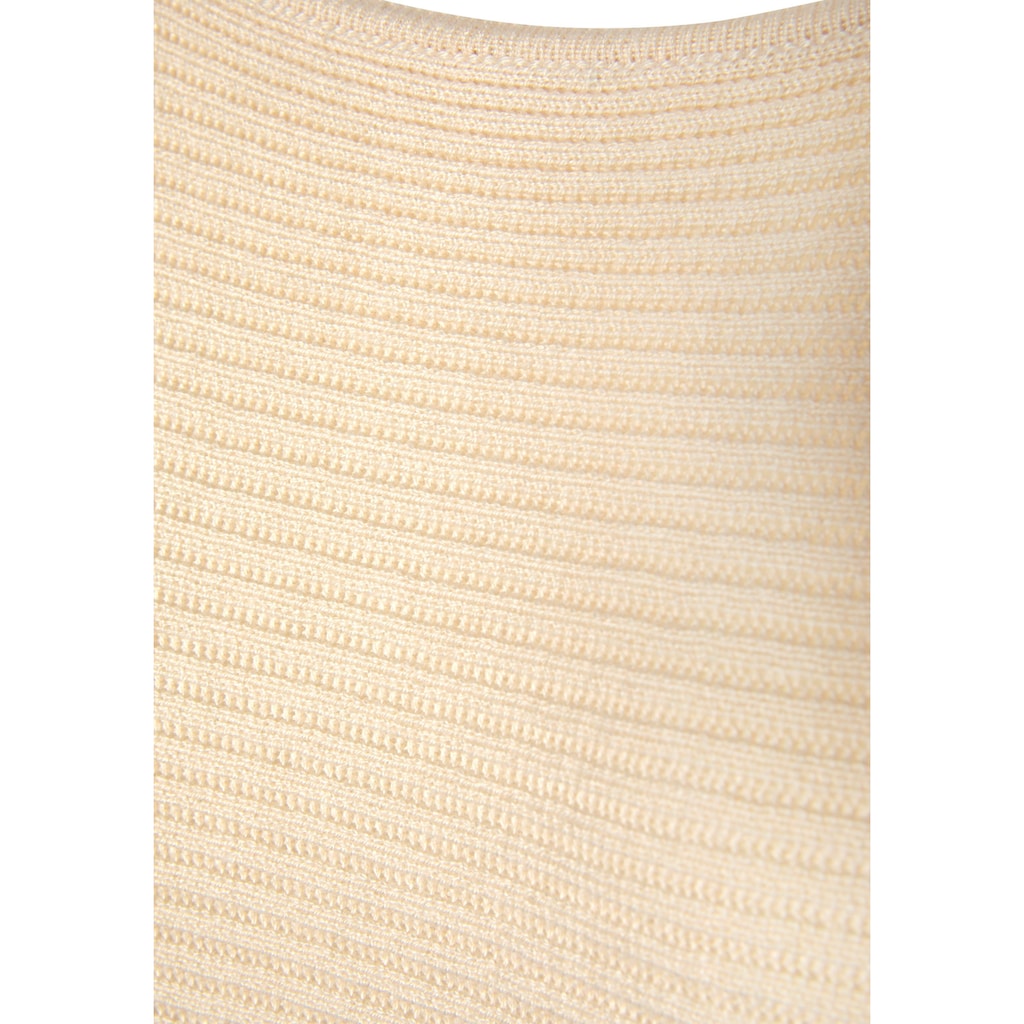 LASCANA Strickkleid, mit U-Boot-Ausschnitt