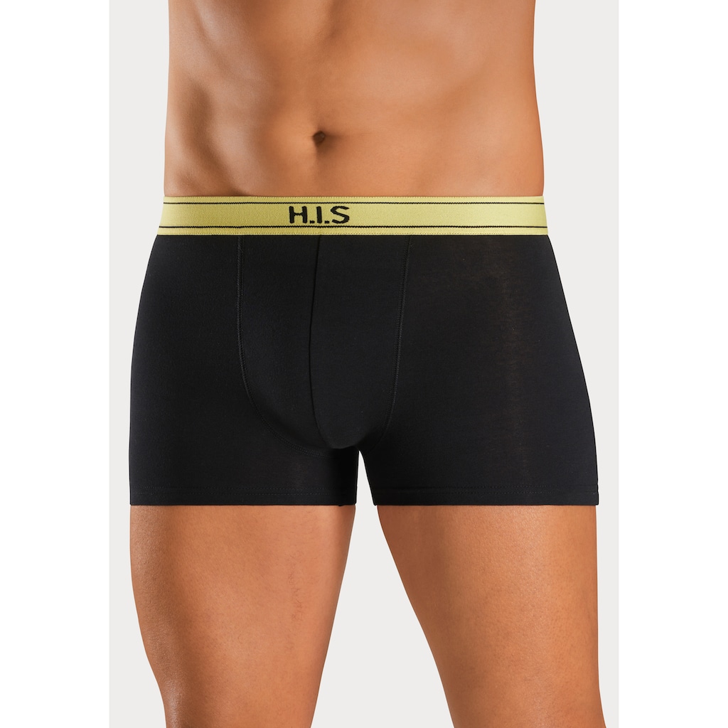 H.I.S Boxer »Boxershorts für Herren«, (Packung, 5 St.), mit Steifen und Logo im Bund
