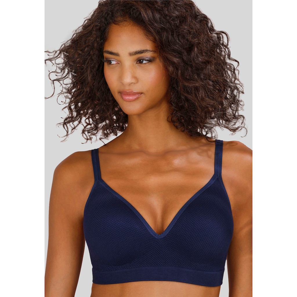 LASCANA Push-up-BH »COMFY BRA«, ohne Bügel aus weicher Baumwollqualität, Basic Dessous